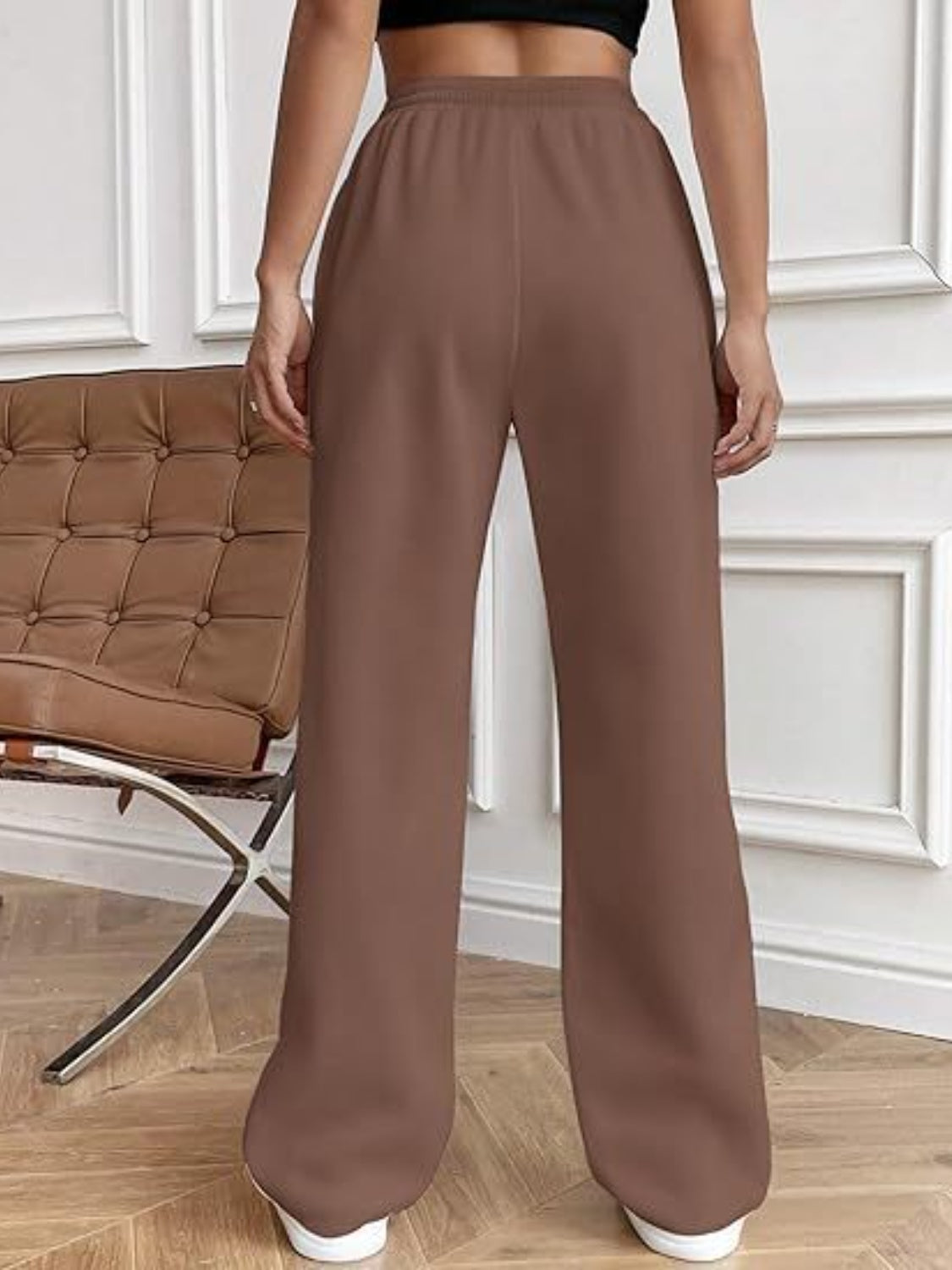 Comfortable Drawstring Wide Leg Pants with Pockets for Women - Casual Lounge, Yoga & Travel Wear