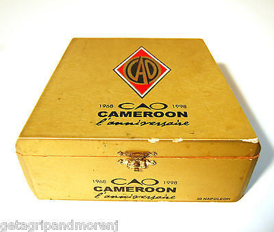 Premium CAO Cameroon Wooden Cigar Box with Secure Latch - Perfect for Cigar Storage, Collectibles & Gift Giving