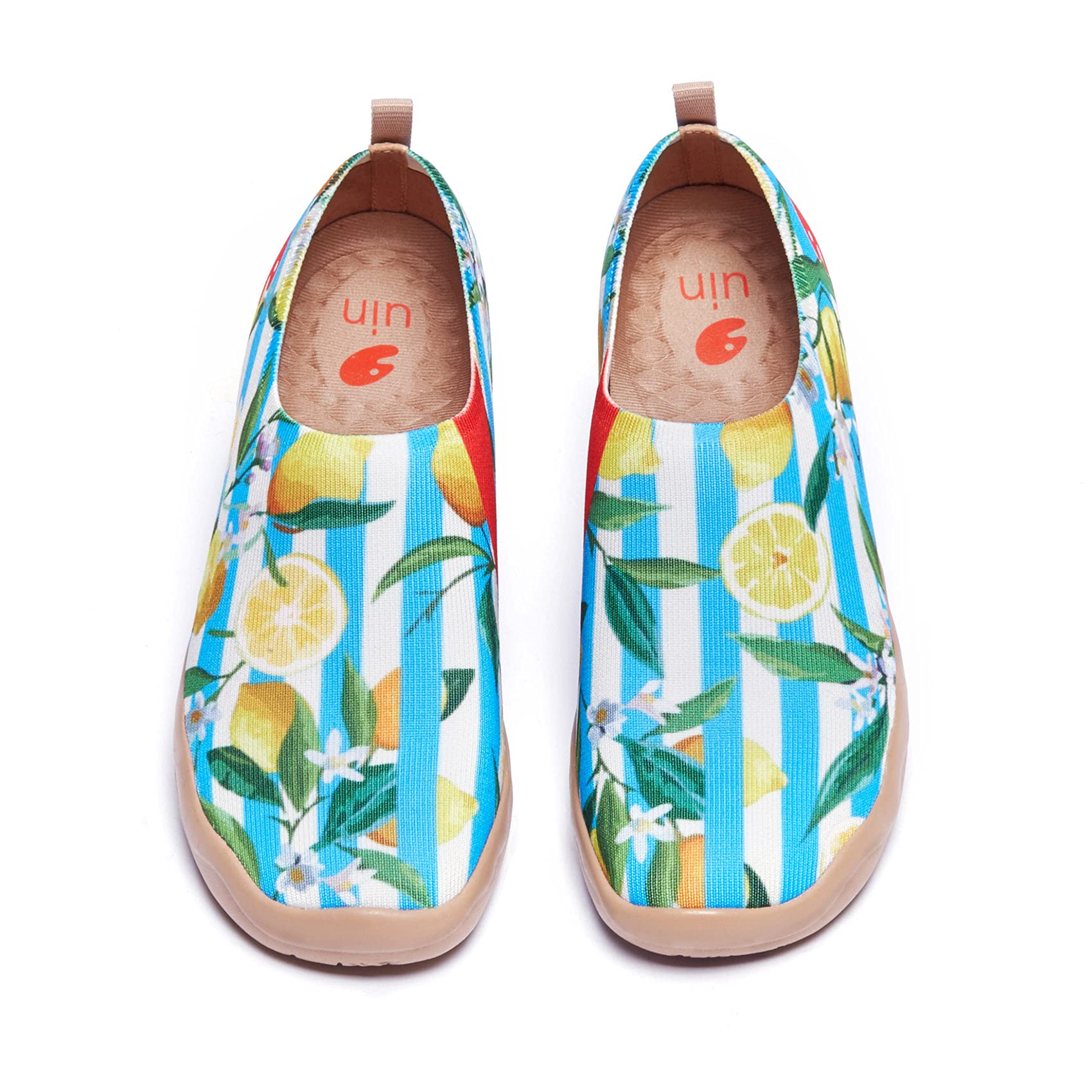 UIN Women's Slip On Sneakers - Comfortable Knit Loafers with Artistic Painting | Soft Walking Shoes for Women | Perfect for Casual Wear, Travel & Everyday Comfort