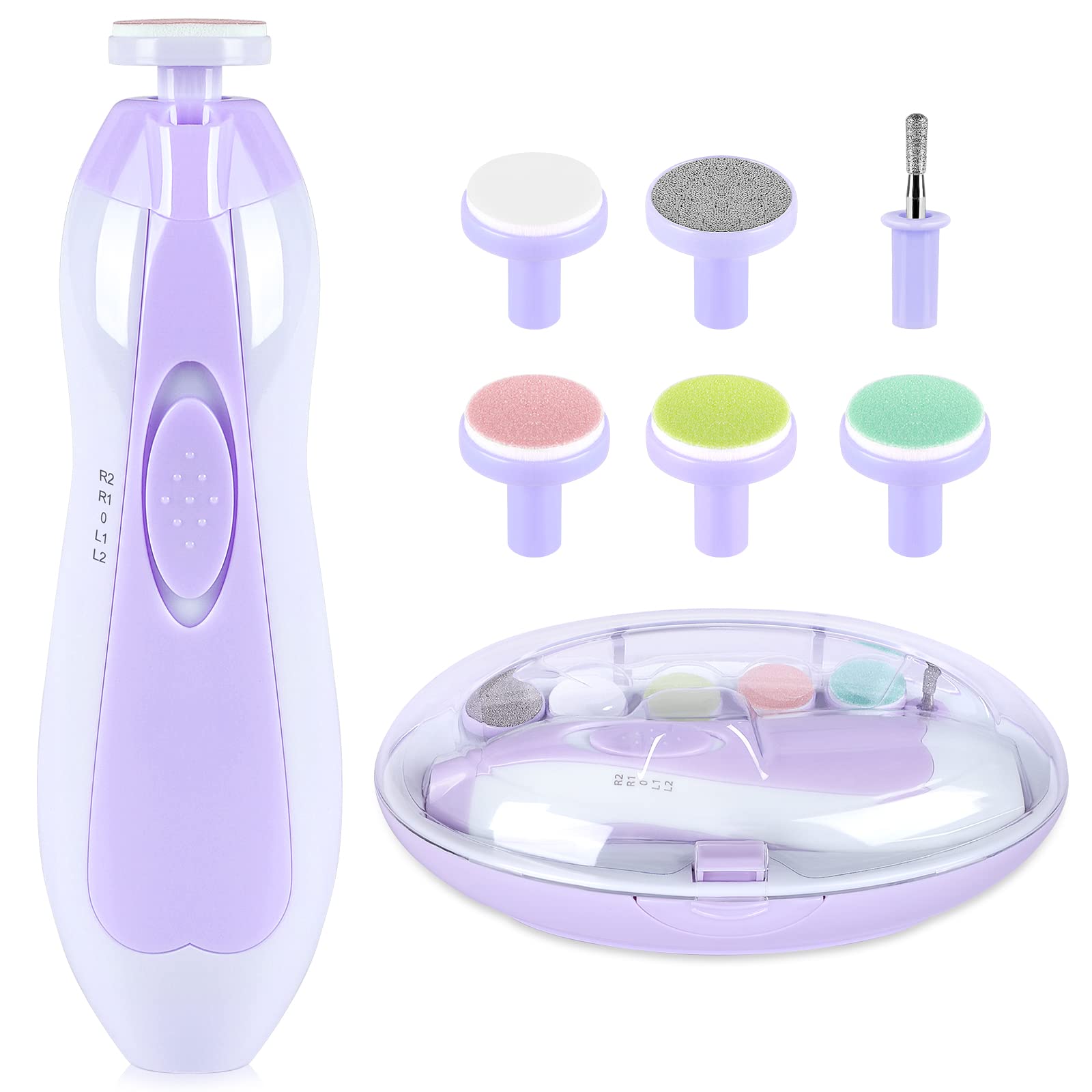 Electric Baby Nail Trimmer & Clippers Set - Safe Nail File & Manicure Kit for Newborns, Infants, Toddlers & Adults | Gentle Polish & Grooming for Perfect Baby Nails at Home or Travel