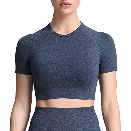 B Navy Marl (Crop Tops)