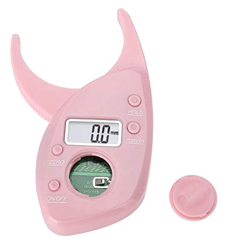 Digital Body Fat Caliper - Portable Skinfold Measurement Tool with LCD Display for Fitness, Weight Loss & Bodybuilding - Pink (Ideal for Personal Training, Gym & Home Use)