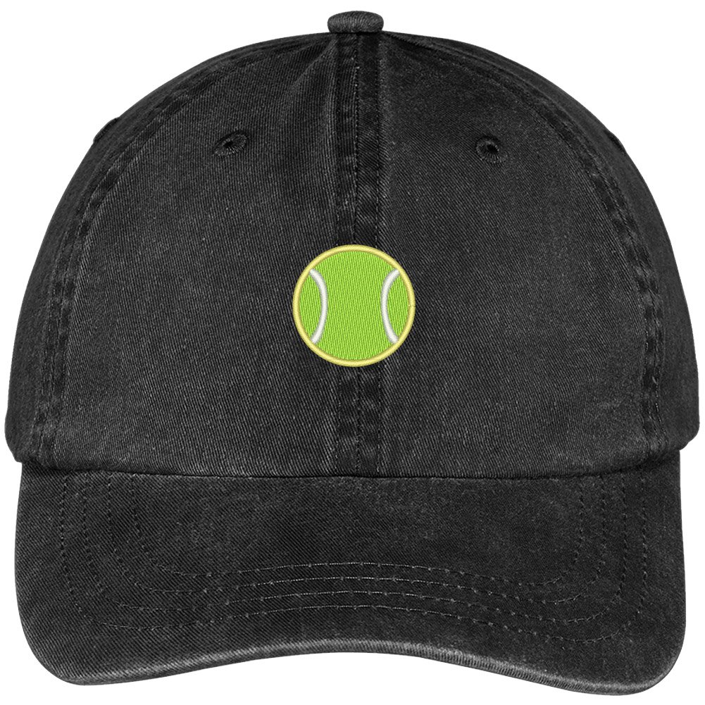Trendy Embroidered Tennis Ball Cotton Baseball Cap for Men & Women - Casual Washed Hat for Sports, Outdoor Activities & Fashion