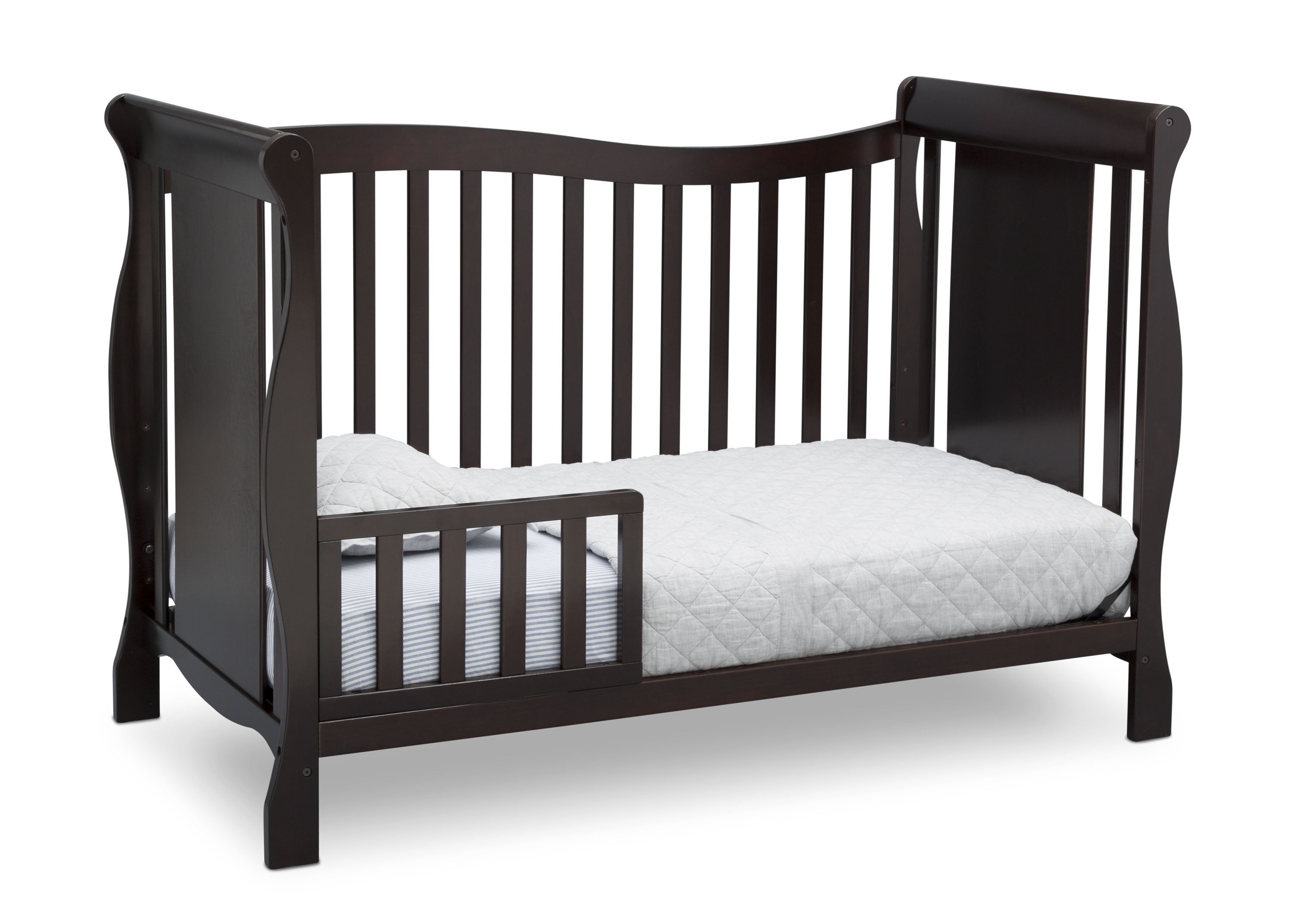 Brookside 4-in-1 Convertible Baby Crib - White Nursery Furniture for Newborn to Toddler Bed | Perfect for Modern Nursery, Bedroom & Daycare Use
