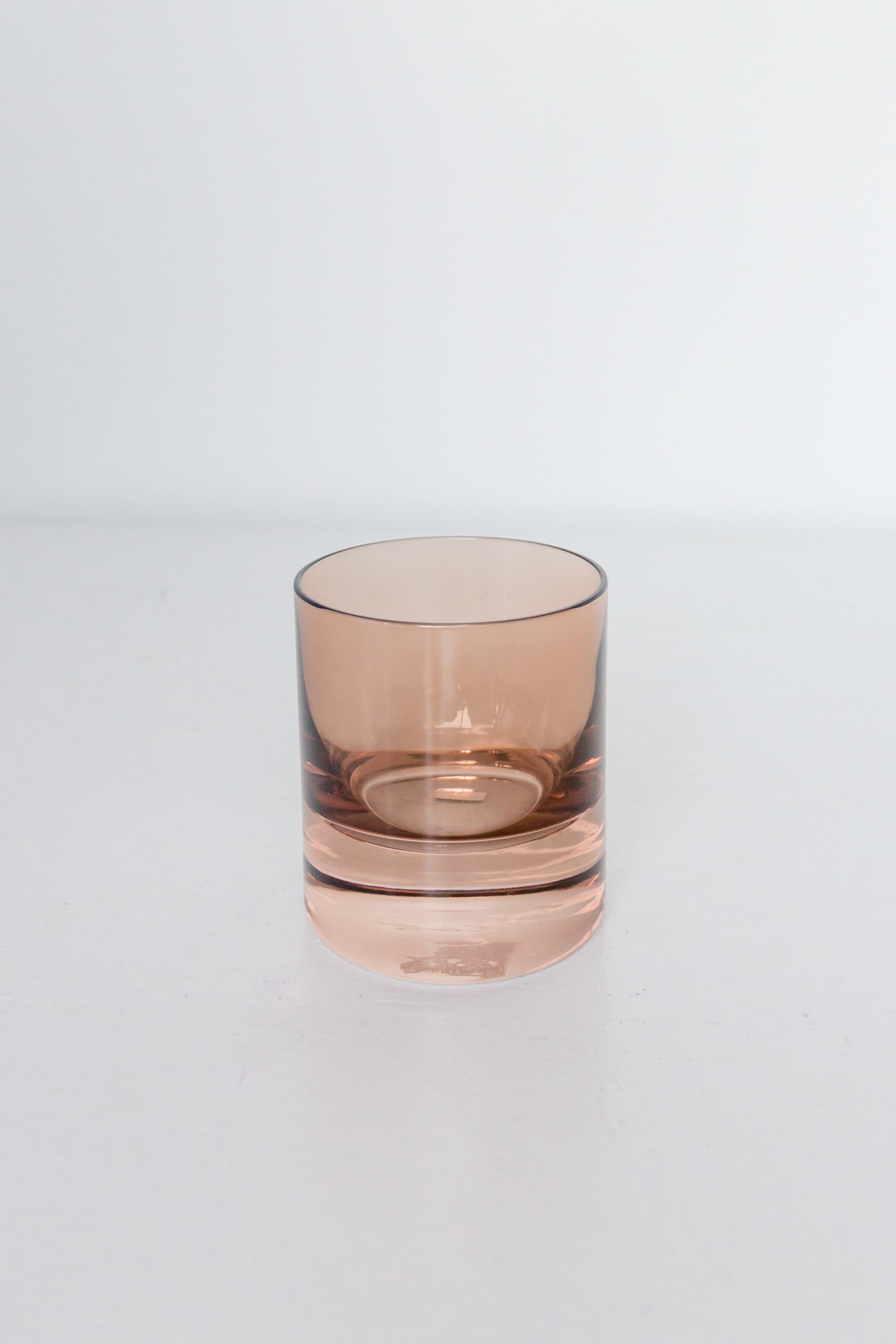 Estelle Colored Rocks Glass Set of 2 - Mocha Mousse (Amber Smoke) | Elegant Cocktail Glasses for Whiskey, Bourbon & Iced Drinks | Perfect for Home Bar, Parties & Gifts