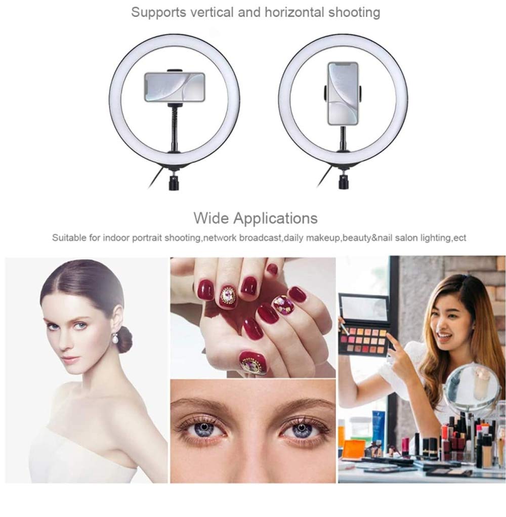 Professional 26cm LED Ring Light with Tripod & Controller for Makeup, TikTok, Live Streaming, Photography, Vlogging - Perfect for Beauty Tutorials, Content Creation & Home Studio Lighting
