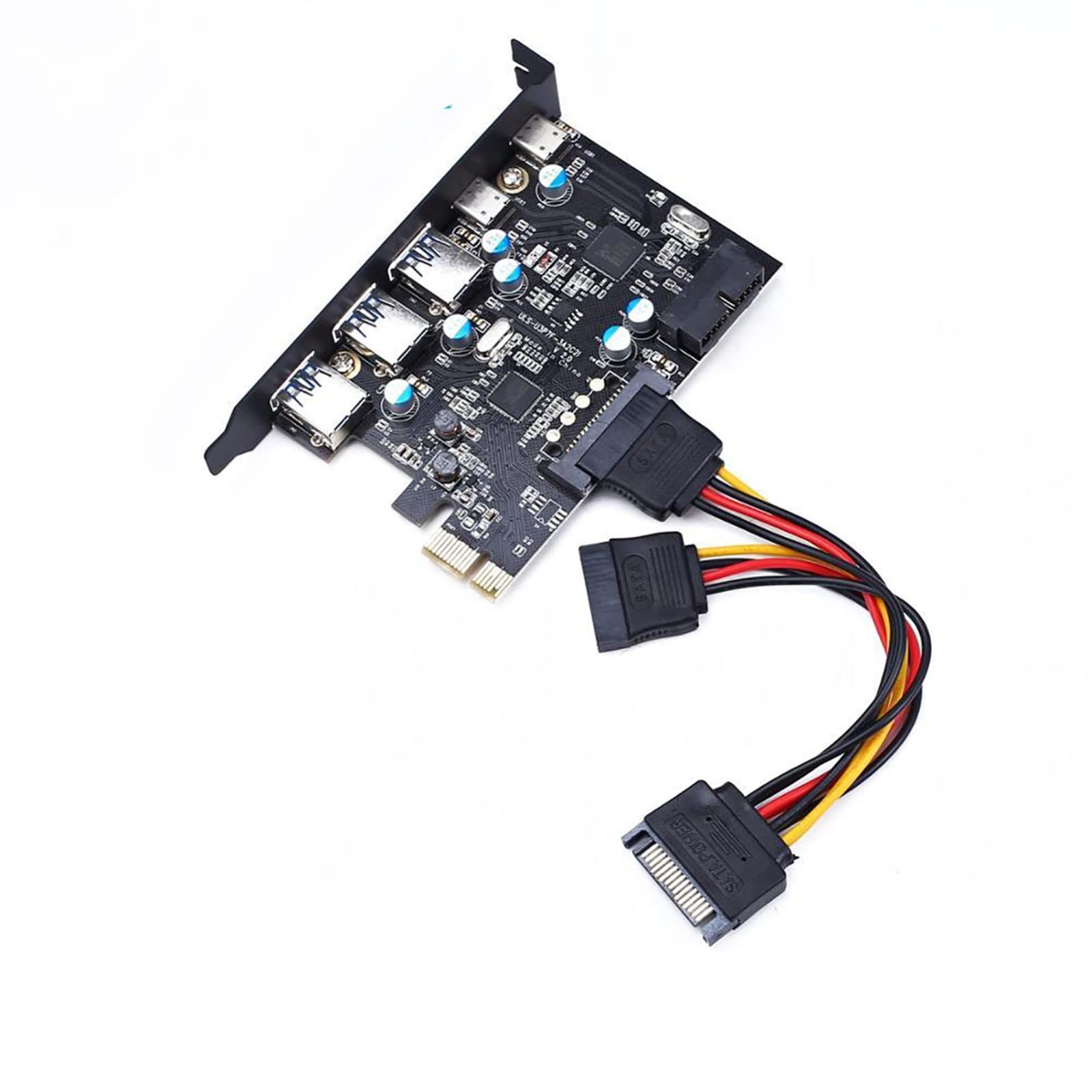 XLL PCIe to USB Expansion Card - 3x USB 3.0 Ports + 2x USB 3.1 Type C Ports - 20-Pin Internal USB Hub for Desktop PC - Perfect for Gaming Rigs, Workstations & Multi-Device Setups