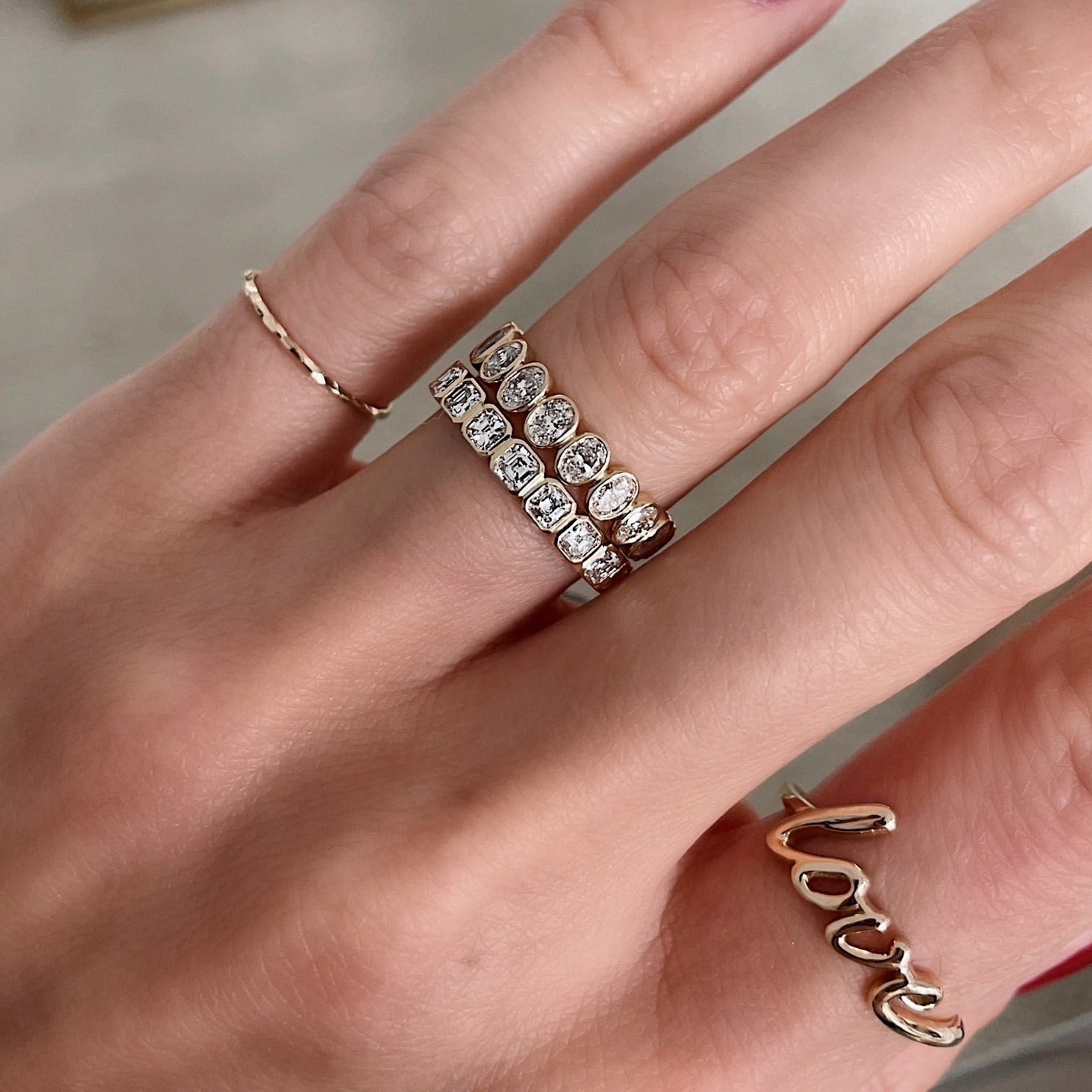Exquisite Asscher Cut Bezel Set Eternity Band Ring for Women - Perfect for Weddings, Anniversaries & Special Occasions