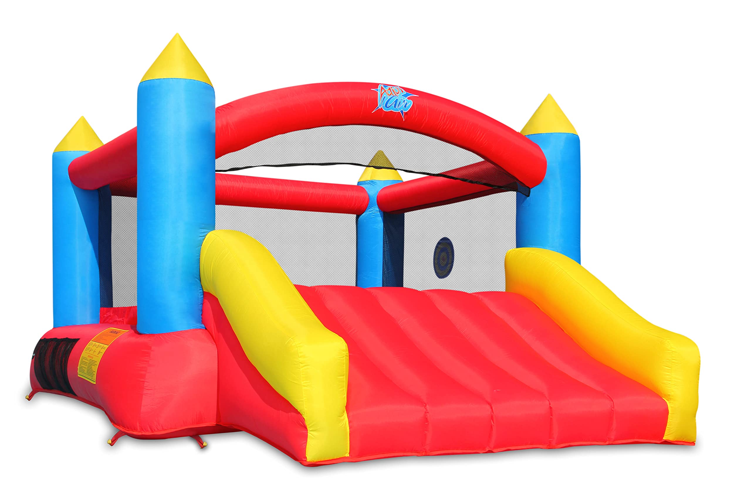 **Best ACTION AIR Bounce House - Heavy Duty Inflatable Bouncer for Kids (450W/0.6HP Blower Required) - Extra Thick Material for Outdoor Birthday Parties & Backyard Fun**