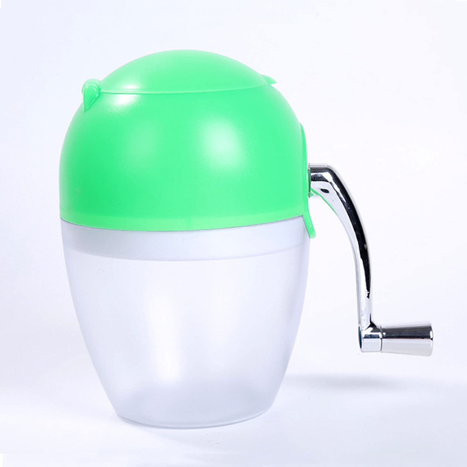 Manual Rotary Ice Crusher for Cocktails & Slushies - Green Home Ice Grinder Machine for Crushed Ice Cubes, Smoothies & Drinks - Perfect for Parties, Bars & Home Use