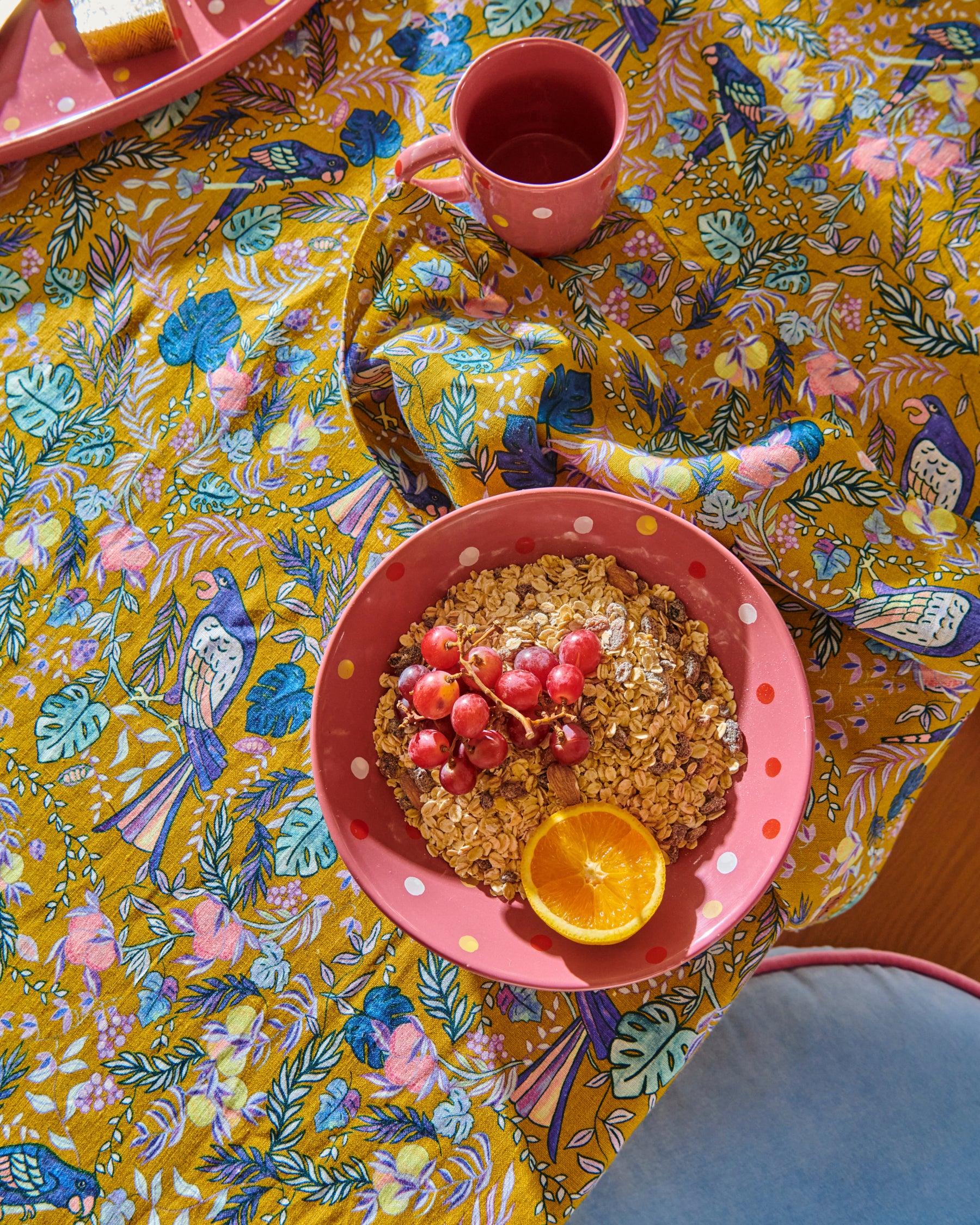 Premium Birds of Paradise Linen Tablecloth - Elegant Floral Design for Dining, Parties & Home Decor - 100% Natural Linen Fabric - Washable & Wrinkle-Resistant - Perfect for Weddings, Holidays & Special Occasions