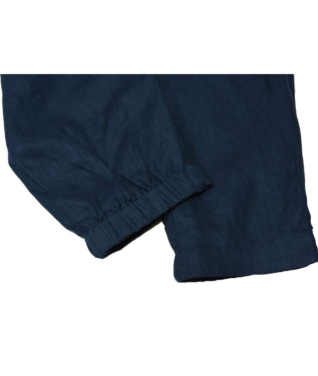 IXIMO Women's Tapered Linen Pants - 100% Breathable Drawstring Elastic Waist Ankle-Length Casual Pants | Perfect for Office, Travel & Summer Outfits