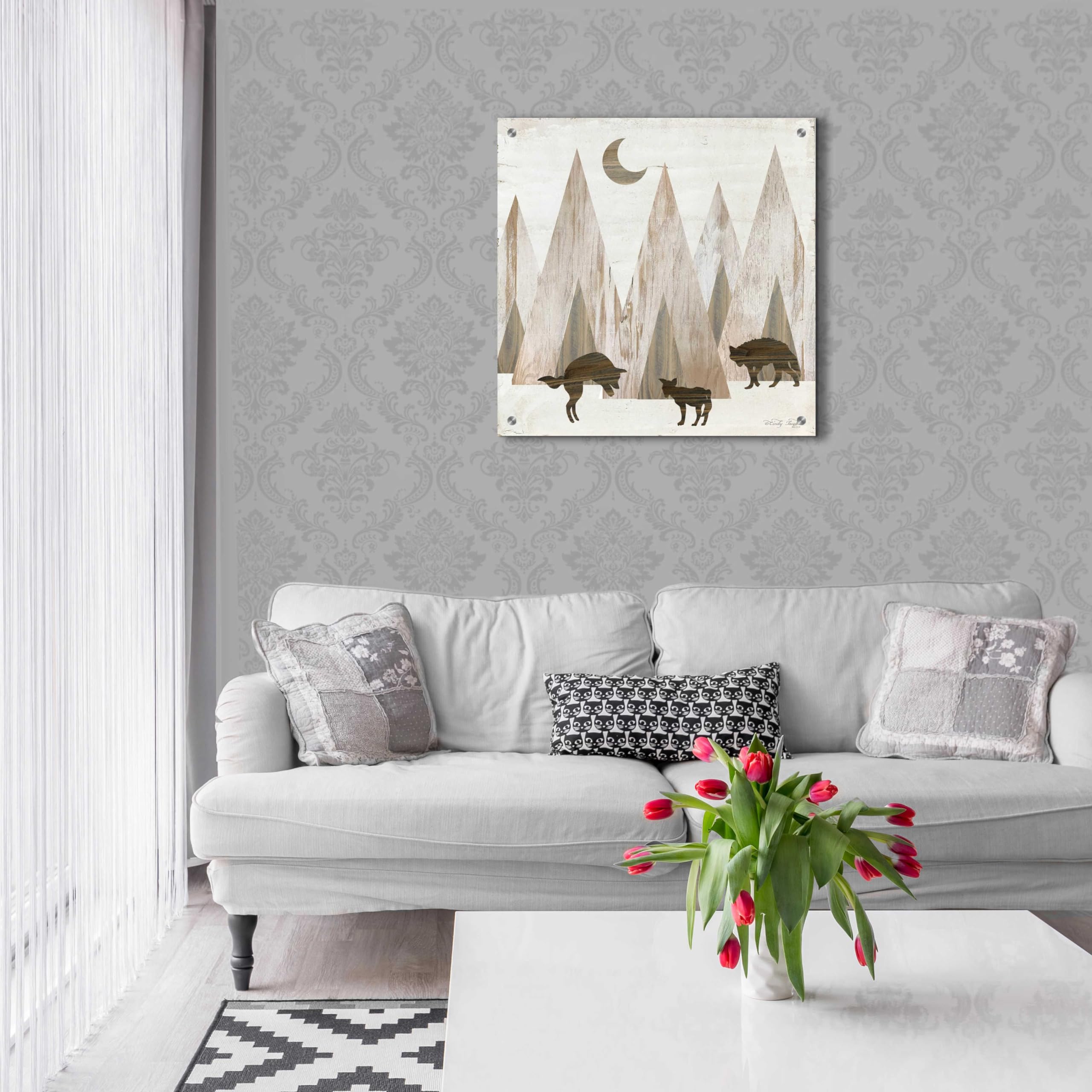 Epic 'Night Play' Acrylic Glass Wall Art by Cindy Jacobs - 24