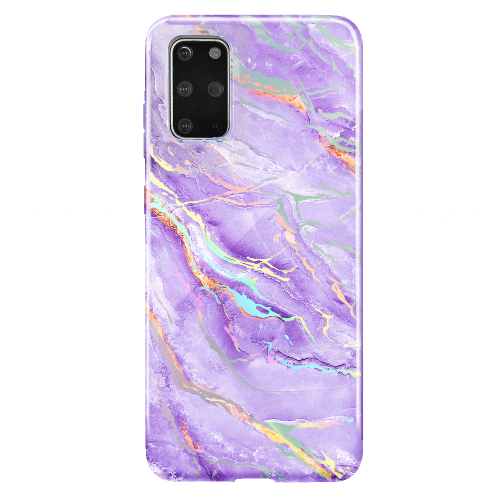 Holographic Moonstone Phone Case for Samsung Galaxy - Trendy Purple Glitter Protective Cover for Everyday Use & Special Occasions