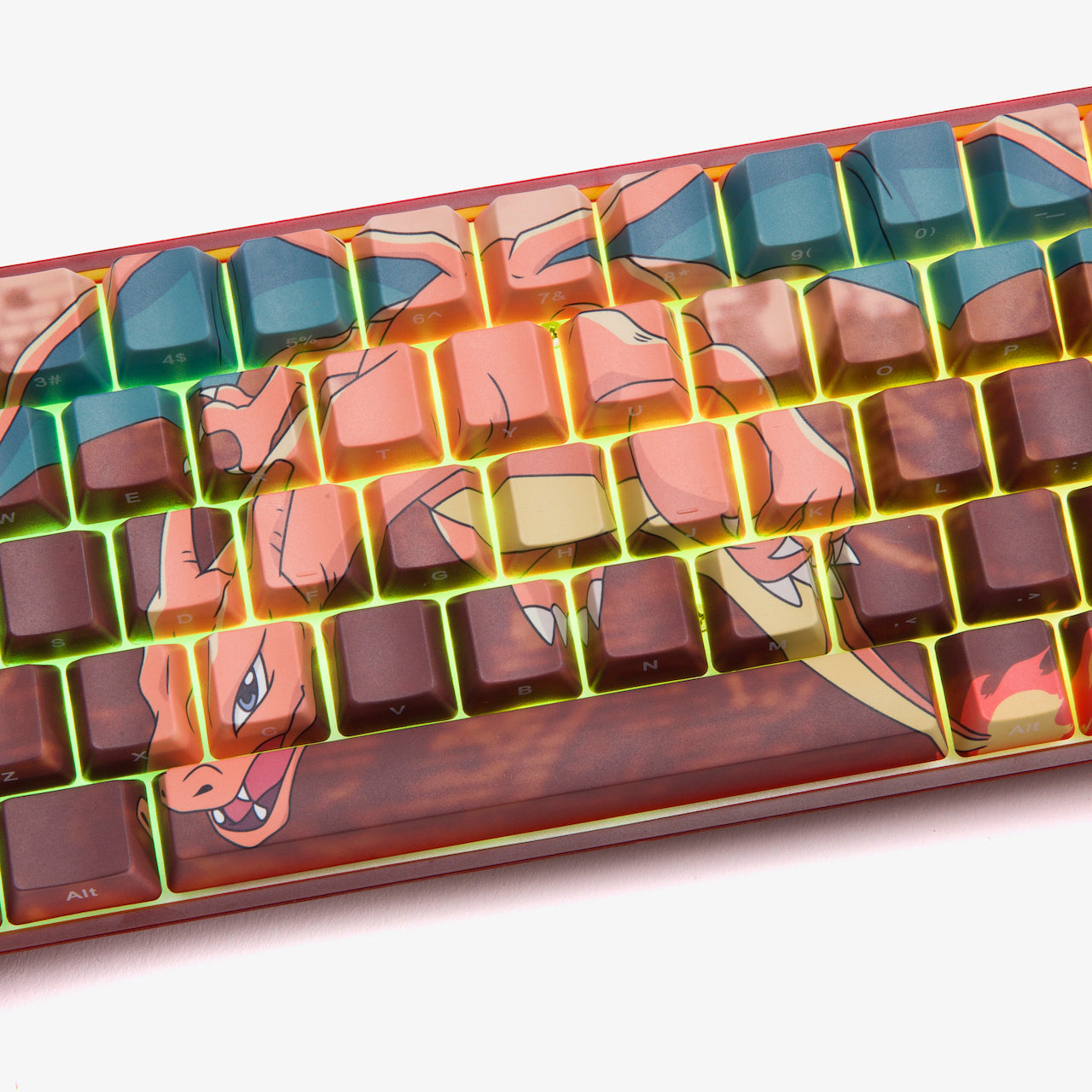 Pokémon + HG Basecamp 65HE Mechanical Keyboard - Charizard Edition | Custom Gaming Keyboard for PC & Mac | Perfect for Competitive Gaming & Typing