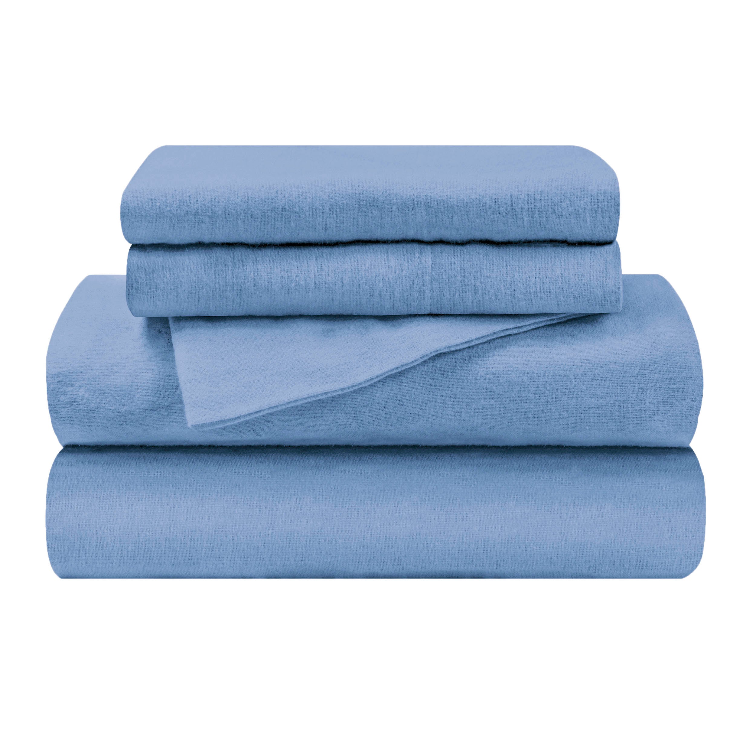 Premium Flannel Cotton Bed Sheet Set - Deep Pocket, Modern Solid Design - Perfect for Cozy Winter Nights & Home Decor