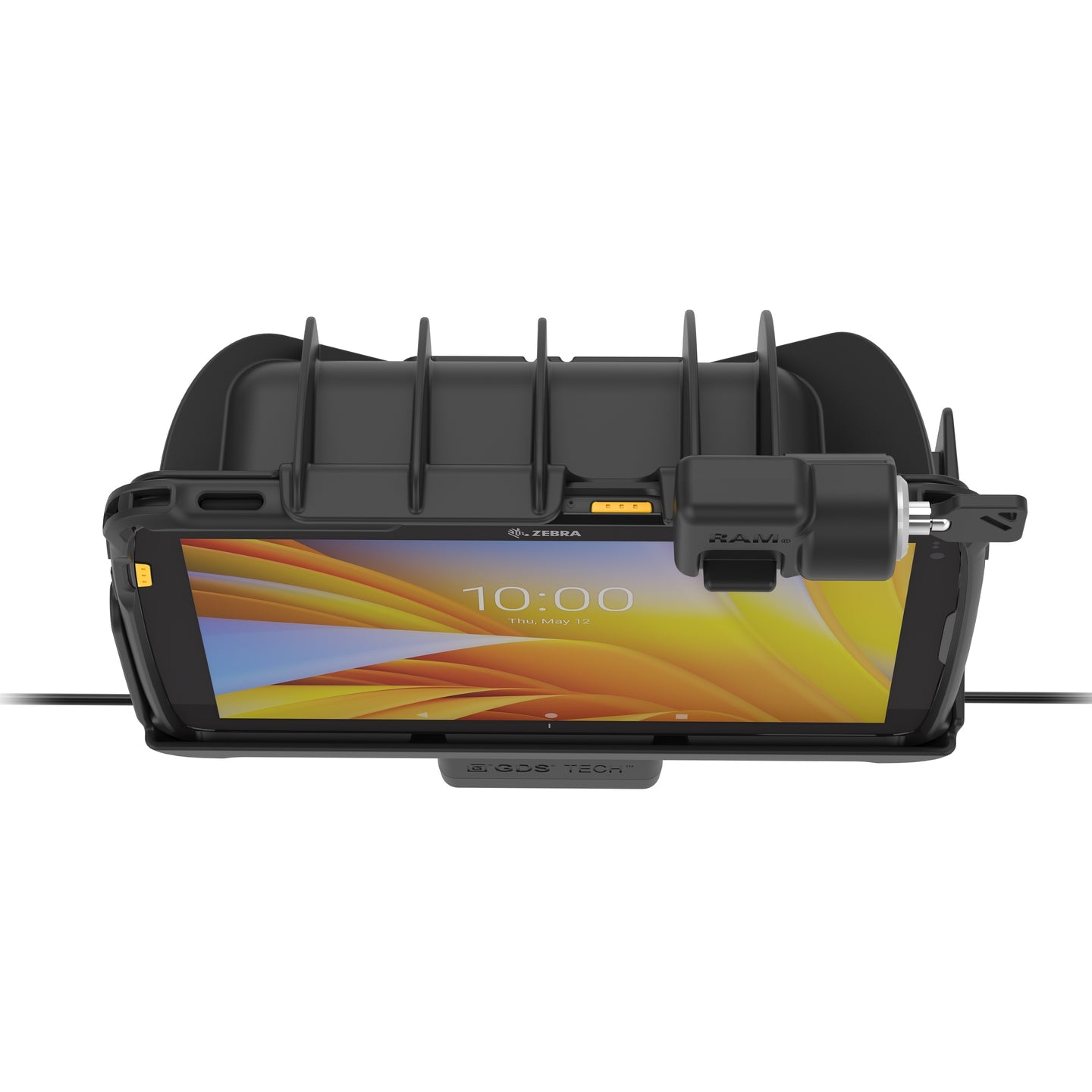 RAM® Tough Dock™ Power + Dual USB Charging Station for Zebra ET4x 10 Tablet - Secure Locking Mount (RAM HOL ZE21PD2KLU) - Ideal for Warehouse, Retail & Industrial Tablet Use
