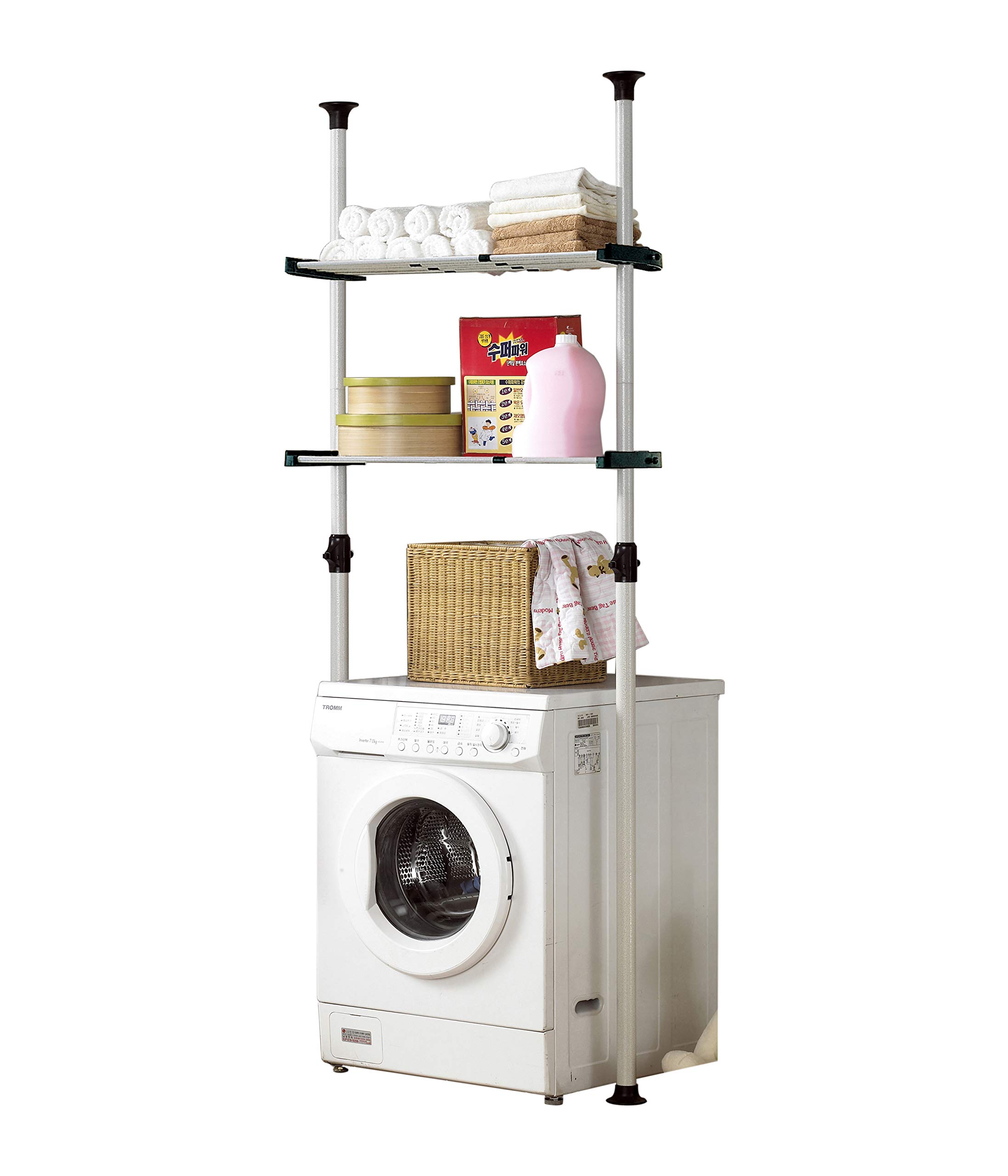 PRINCE HANGER | Adjustable Double Laundry Shelf & Clothing Rack | Heavy Duty Garment Organizer | Made in Korea (PHUS-0043) | Perfect for Small Spaces, Closet Organization & Laundry Room Storage