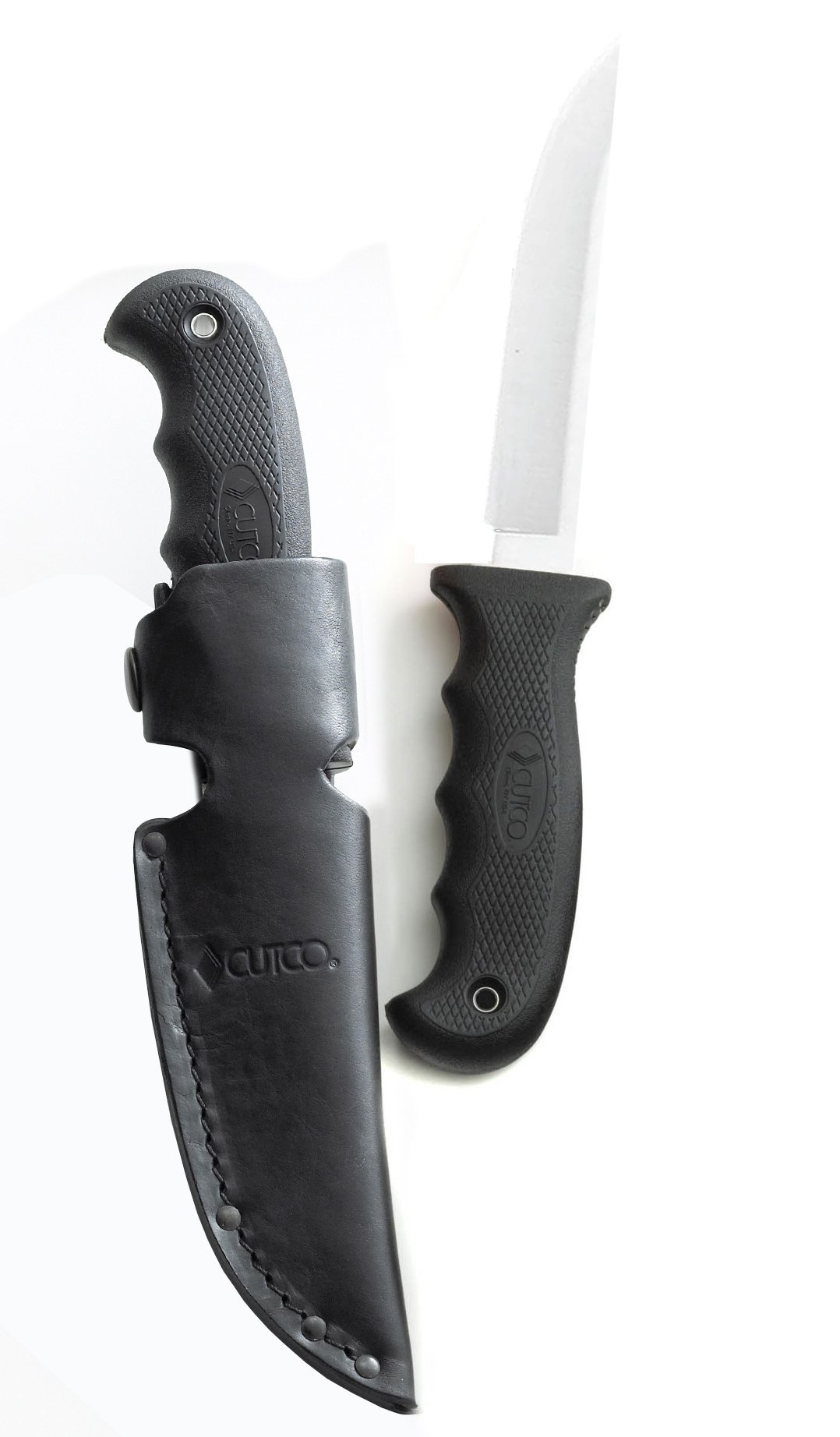 CUTCO Model 5718 Black Drop Point Straight Edge Knife - 4.5