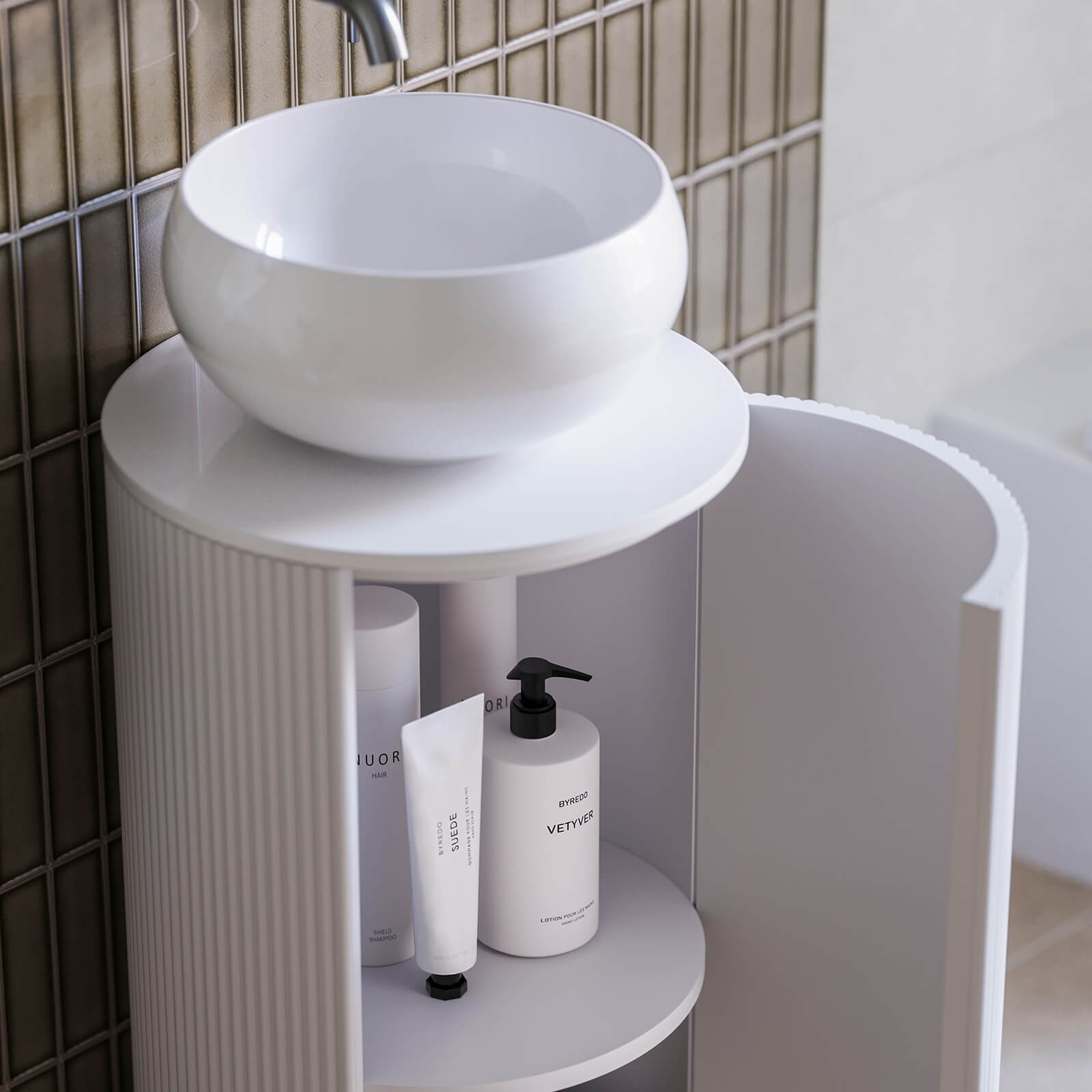 Bao Classic 310mm Above Counter Bathroom Sink - Gloss White Porcelain Vessel Basin for Modern Vanity & Powder Room