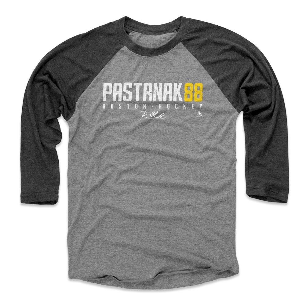 500 LEVEL David Pastrnak Boston Bruins Hockey Jersey - Official NHL Player Raglan Tee - Pastrnak88 Jersey for Men & Women - Perfect for Game Day, Fan Events & Casual Wear