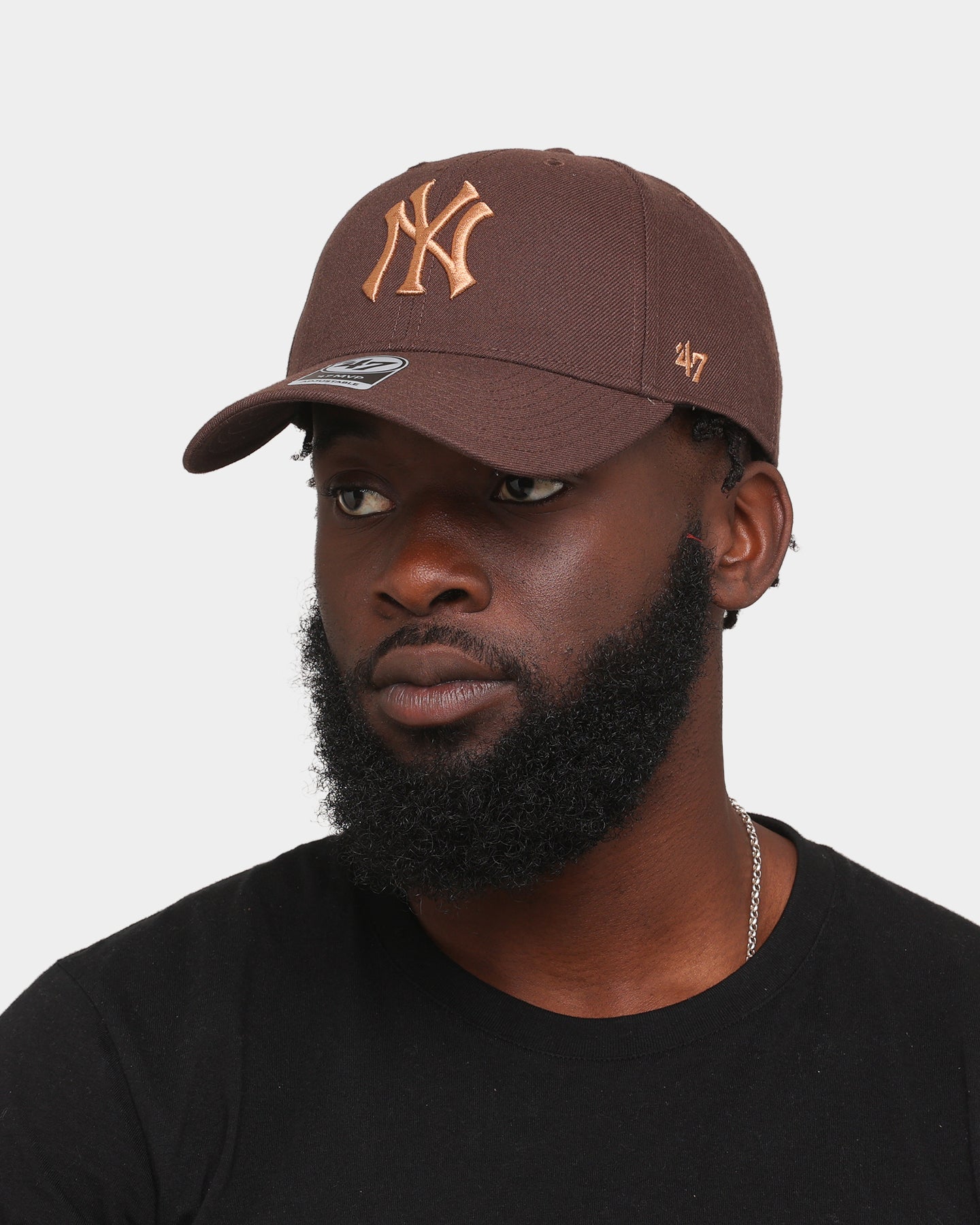 New York Yankees MVP 47 Brand Snapback Hat - Adjustable Brown Baseball Cap for Men & Women - Perfect for Sports Fans, Casual Wear & Game Day Outfits