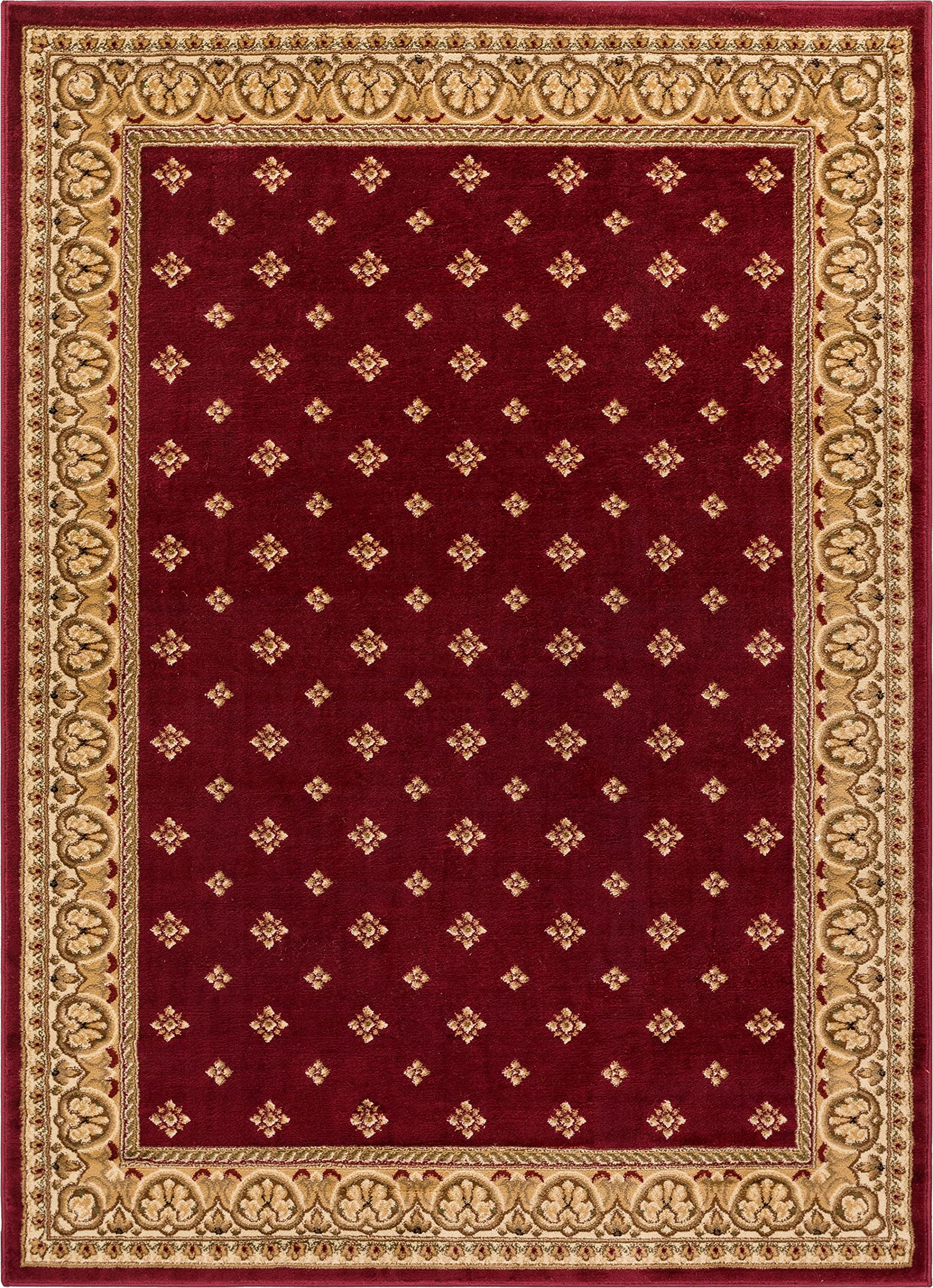 Well Woven Barclay Collection Hudson Terrace Red 8x10 Area Rug - Soft Modern Non-Slip Living Room, Bedroom & Dining Room Rug - Perfect for Home Decor, Office & High Traffic Areas