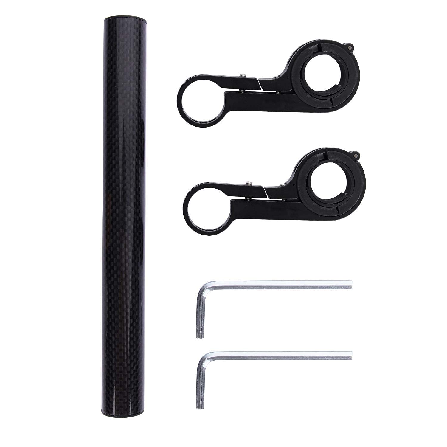 Yizhet Bike Handlebar Extender - Double Extension Mount Holder for Bicycle & E-Bike - Carbon Fiber Bracket - Perfect for Cycling, Commuting & Outdoor Adventures
