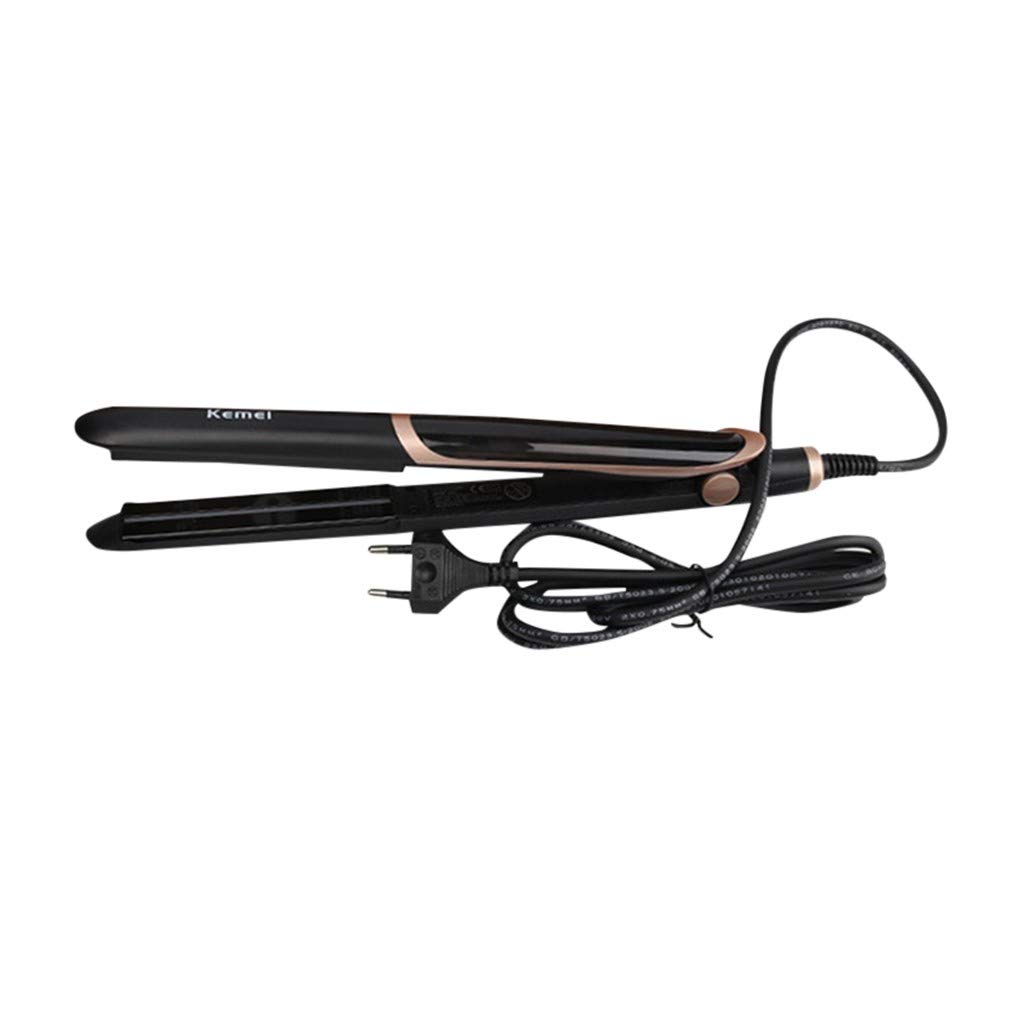 Professional Ceramic Hair Straightener & Curling Iron - Aluminum Heating Plate for Smooth, Shiny & Frizz-Free Hair - Portable Styling Tool for Home & Travel Use