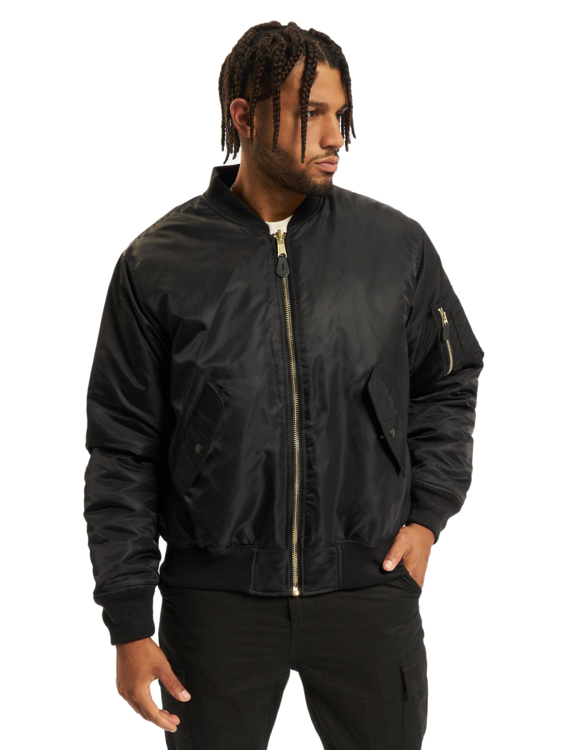 Men's MA1 Bomber Jacket - Olive Green Military Flight Jacket for Casual & Outdoor Wear | Lightweight Water-Resistant Aviator Coat
