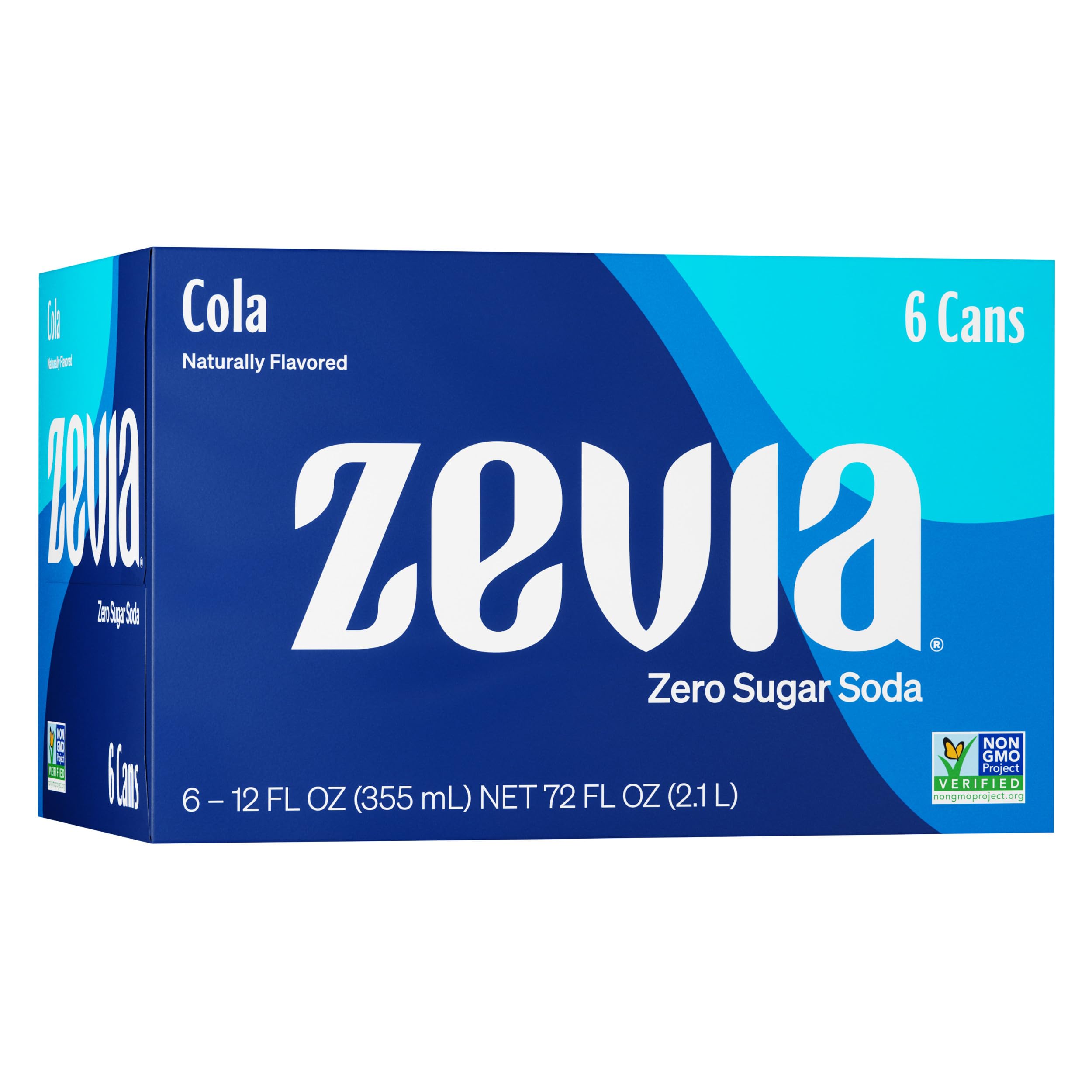 Zevia Zero Calorie Cola Soda - 6 Pack (12oz Cans) | Naturally Sweetened, No Artificial Ingredients | Perfect for Keto Diet & Healthy Lifestyle