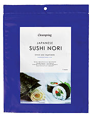 Organic Clearspring Sushi Nori Seaweed Sheets - 10 Pack (17g) - Premium Roasted Sea Vegetable for Sushi Making, Rice Balls & Asian Cooking - Vegan, Gluten-Free Snack