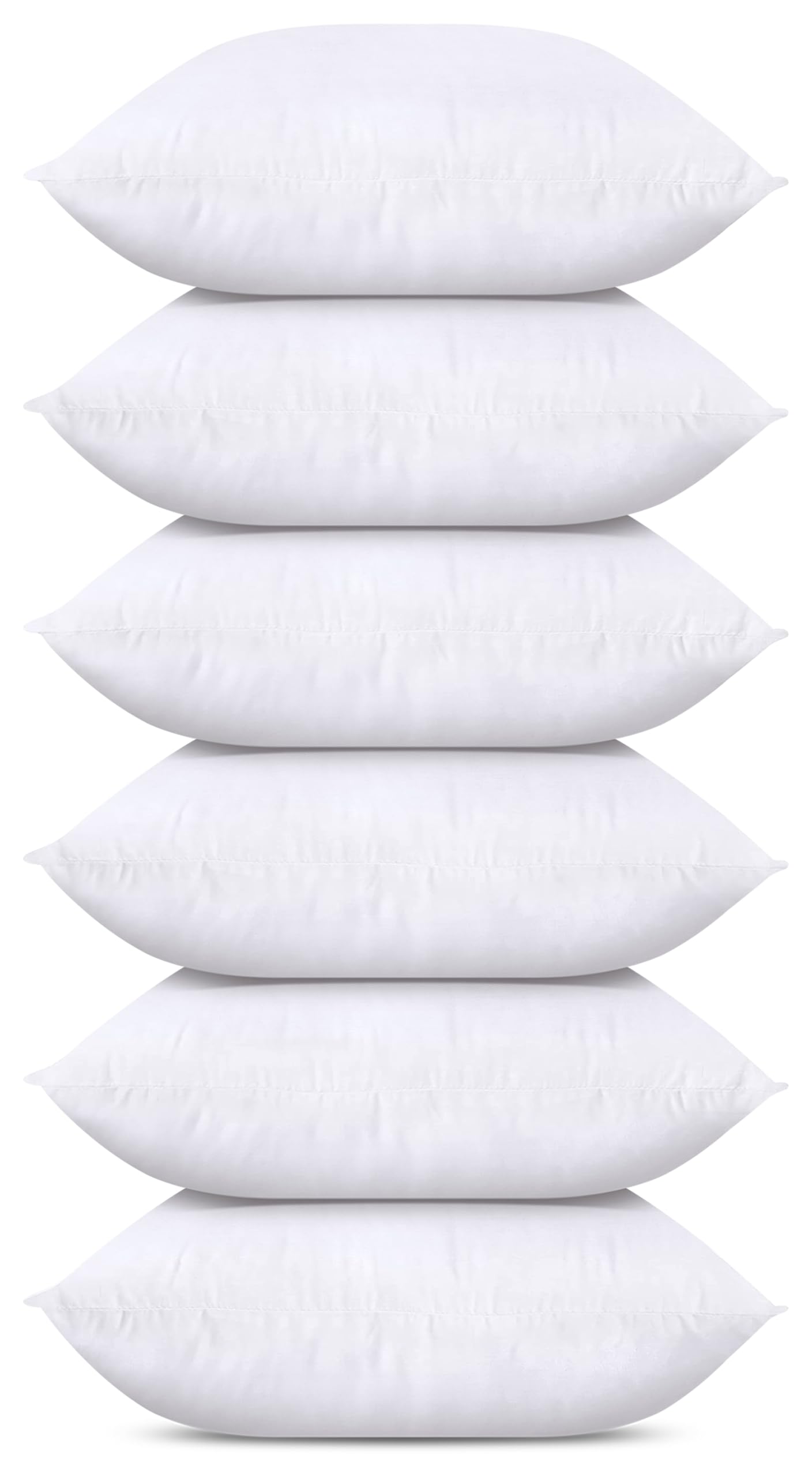 Utopia Bedding Throw Pillows Set of 6 (18x18 Inches) - Soft Decorative Couch Pillows for Sofa, Bed & Living Room - Perfect for Home Decor, Cozy Comfort & Accent Styling