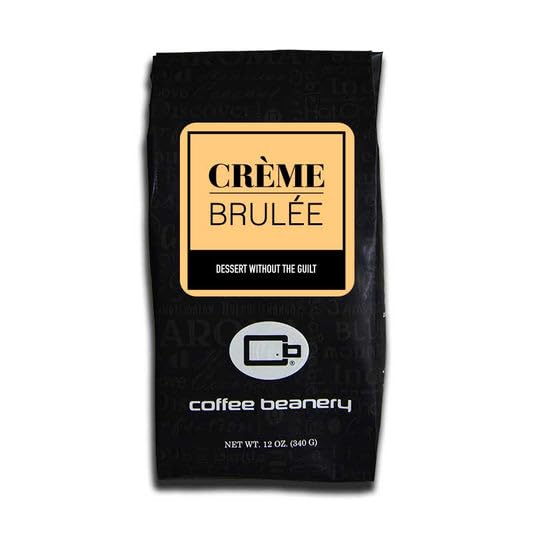 Premium Creme Brulee Flavored Arabica Coffee - Medium Roast Whole Bean, 12oz Bag - Perfect for Breakfast, Dessert & Gourmet Coffee Lovers