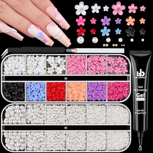 24 2 Boxes Nail Art Decos Set 29+Glue