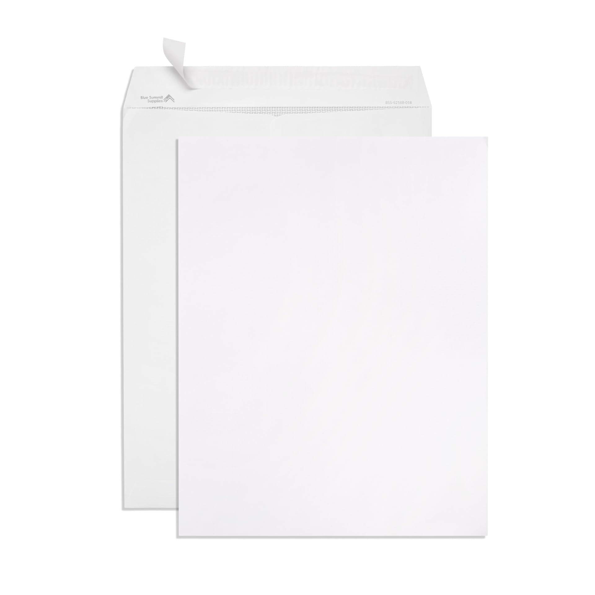 Blue Summit Catalog Envelopes 10x13 Inches - 100 Pack White Wove Peel & Seal Mailing Envelopes with Center Seam | Perfect for Business Documents, Invoices & Bulk Mailing