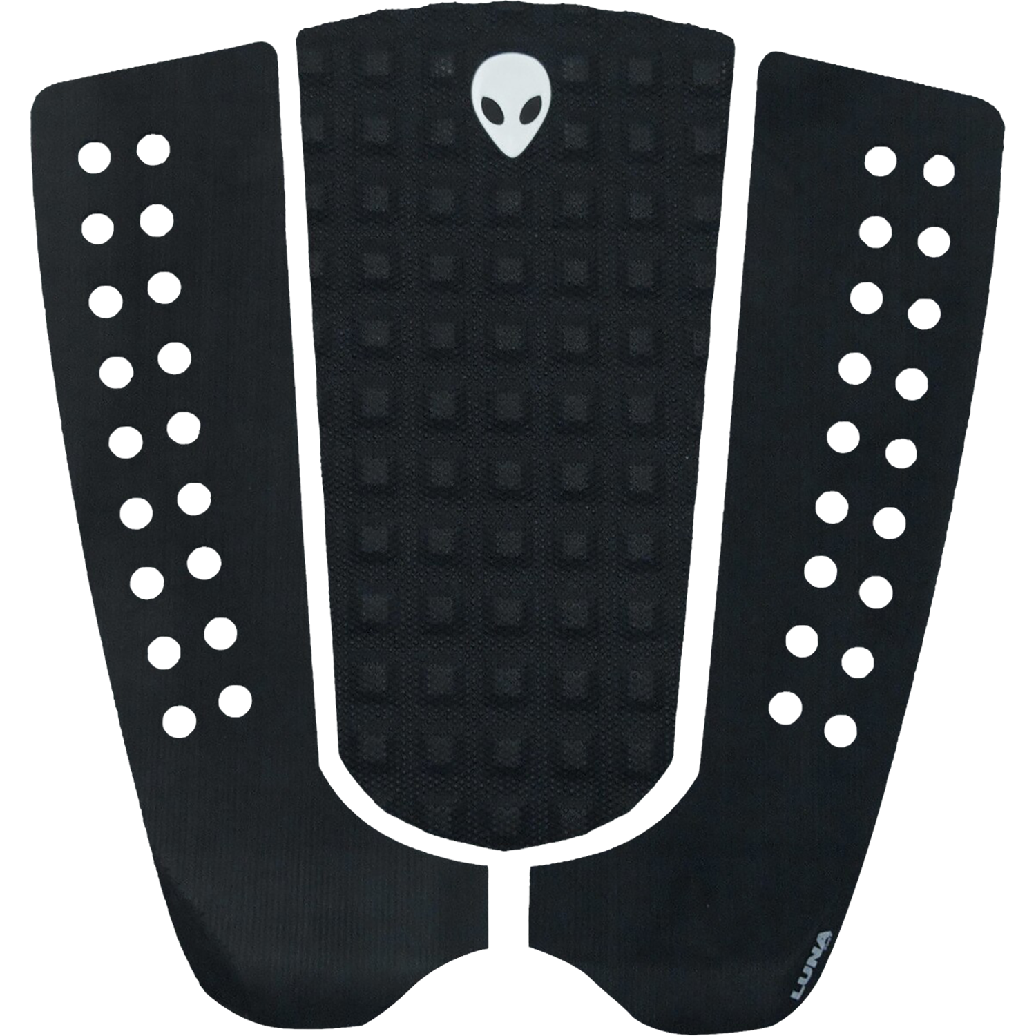 3 Piece Mixed Groove No Arch Tail Pad - Black Surfboard Traction Pad for Enhanced Grip & Control - Perfect for Shortboards, Longboards & Performance Surfing