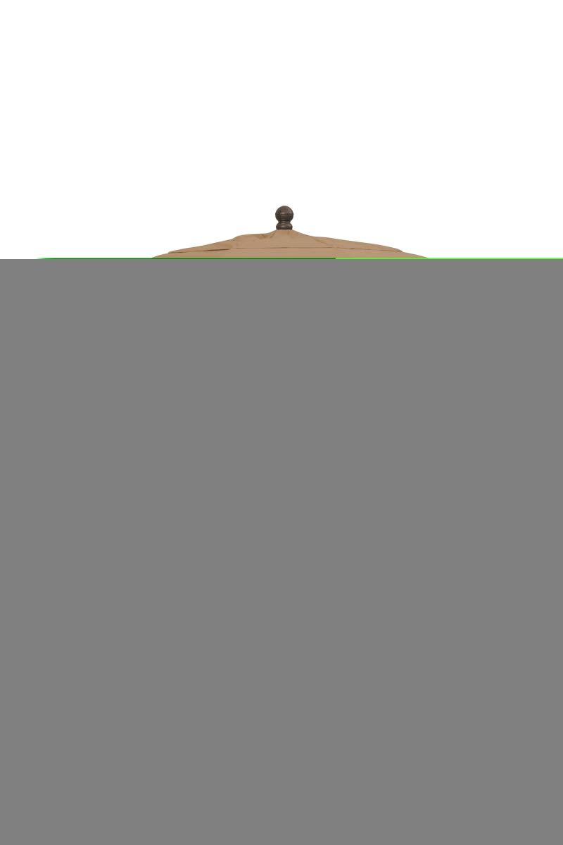 Fiberbuilt 9 Foot Octagonal Patio Umbrella with Push-Up Mechanism - Champagne Bronze Frame & Beige Spun Polyester Canopy - Perfect for Outdoor Dining, Poolside Lounging, and Backyard Relaxation