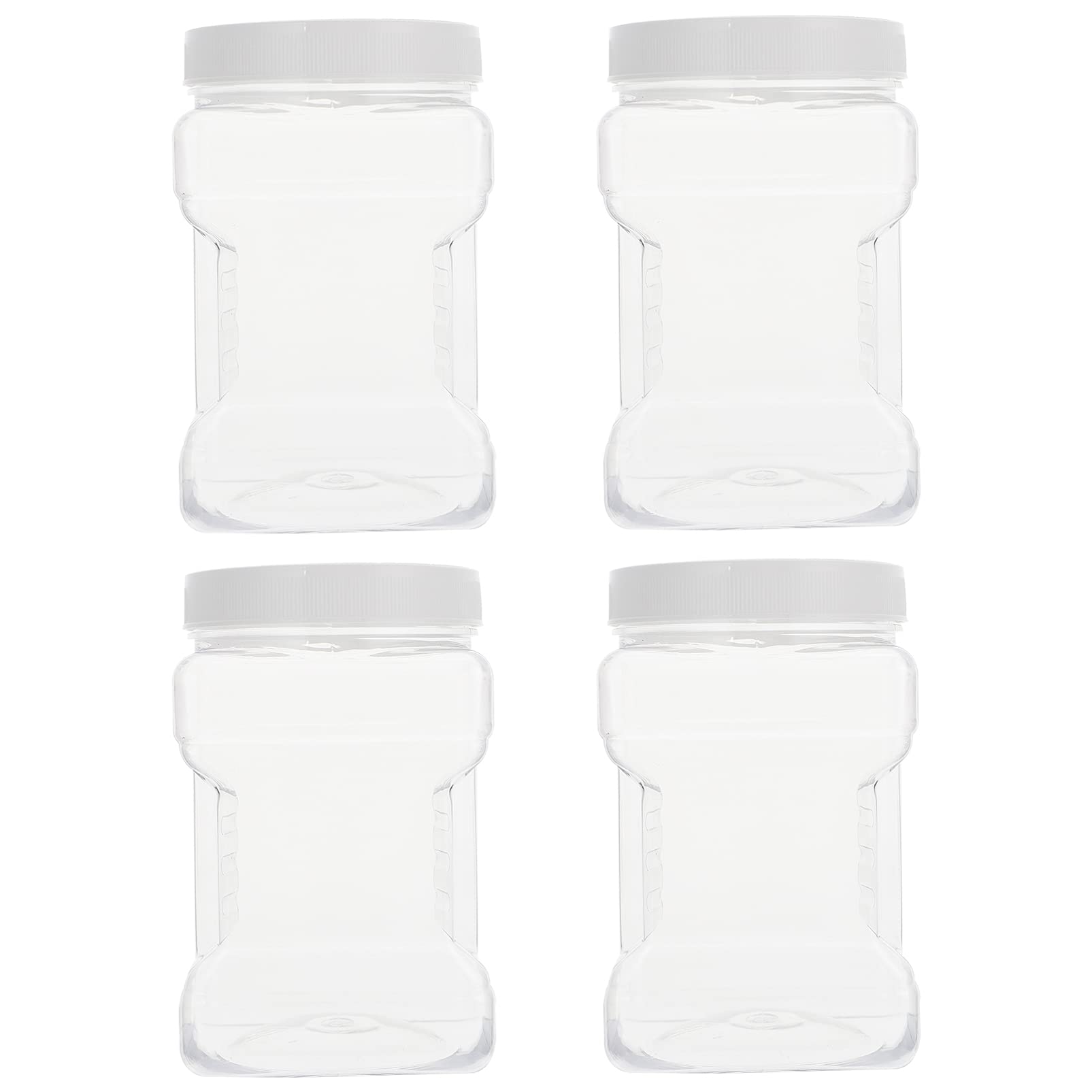 4pcs Plastic Food Storage Jars for Honey & Kitchen Use