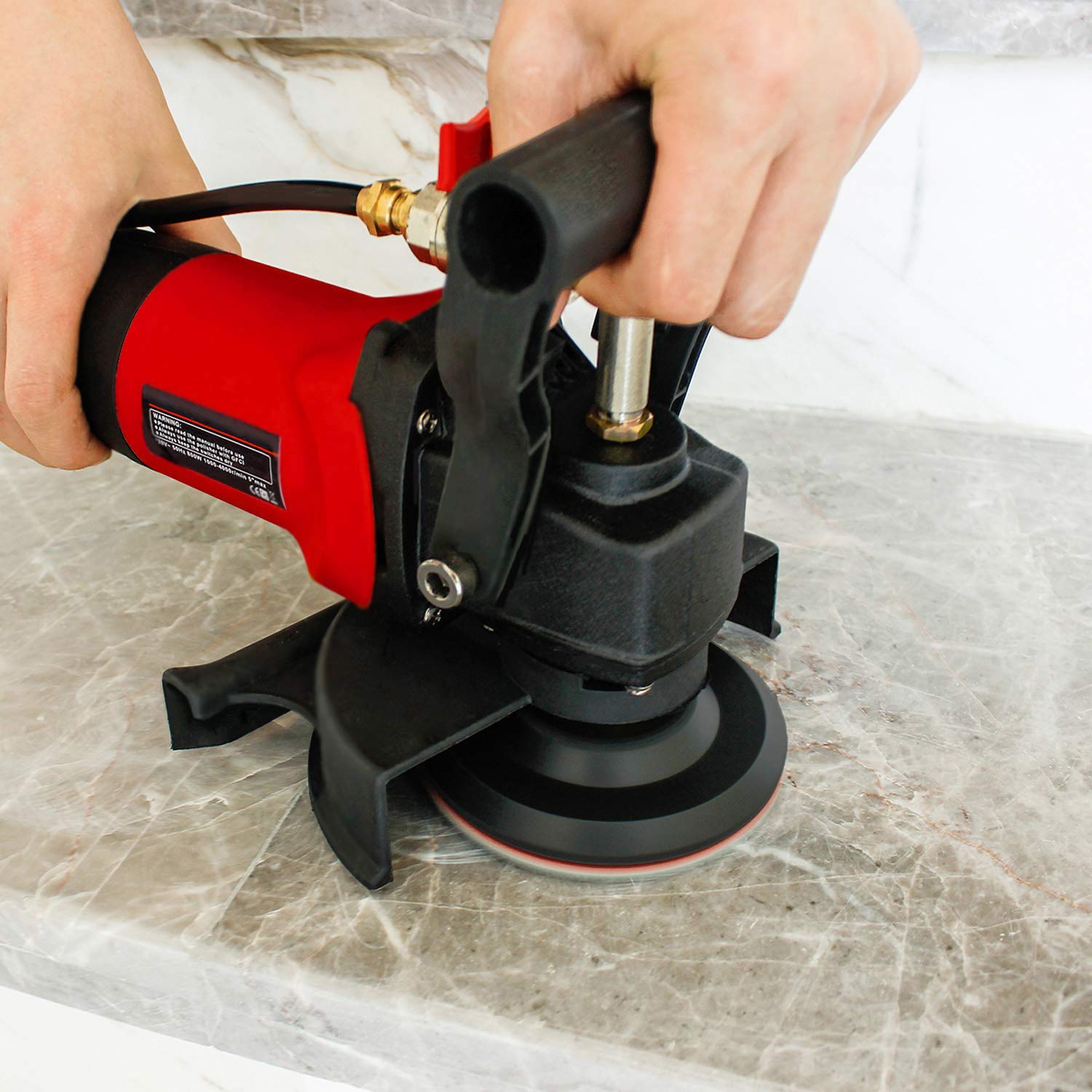 800W 110V Variable Speed 4-Inch Wet Polisher Grinder with Diamond Polishing Pads - Professional Stone Polishing Tool for Granite, Marble, Concrete & Natural Stone - Perfect for Countertops, Floors & DIY Home Renovation Projects