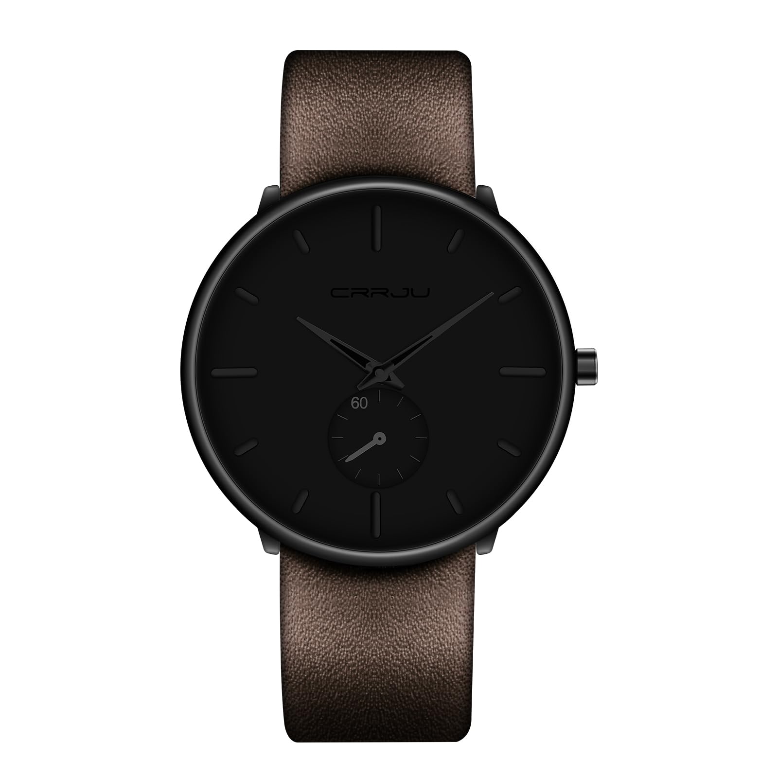 Ultra-Thin Minimalist Waterproof Men's Watch - Slim Dress Watch for Men & Women with Genuine Leather Strap - Perfect for Business, Casual & Formal Occasions