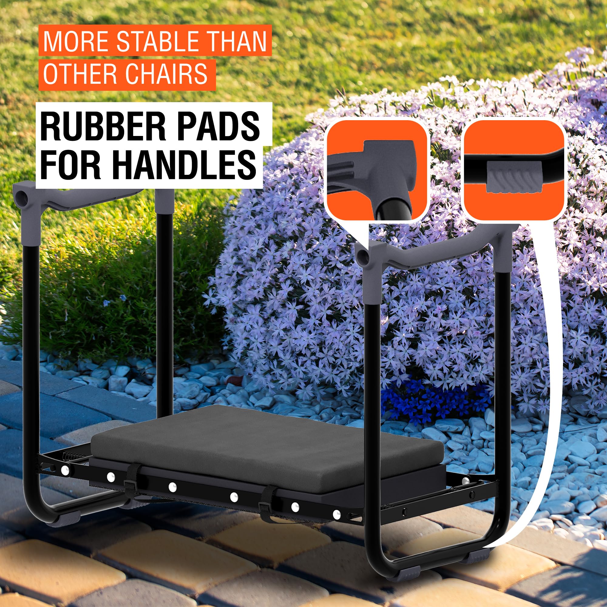 **Ergonomic Garden Kneeler and Seat - Adjustable Gardening Stool with Handles for Seniors & Adults - Comfortable Kneeling Bench for Planting, Weeding & Outdoor Work - Perfect for Home, Yard & Garden Use**