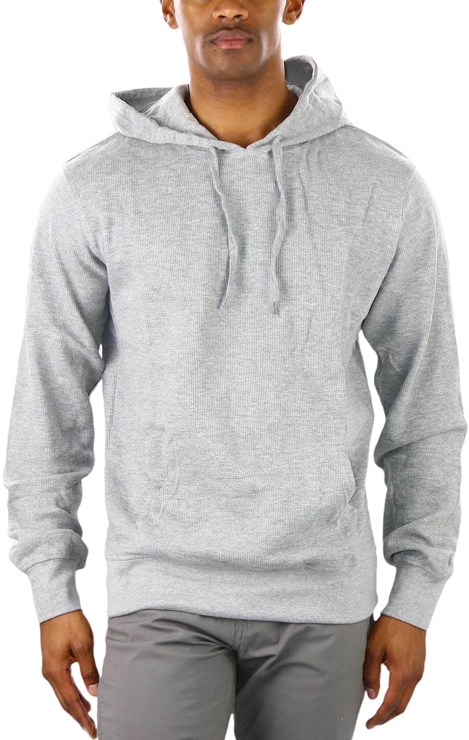 Premium Men's Waffle Thermal Long Sleeve Crewneck Shirt - Heavy & Medium Weight Winter Base Layer for Outdoor Activities, Hiking & Cold Weather Workwear