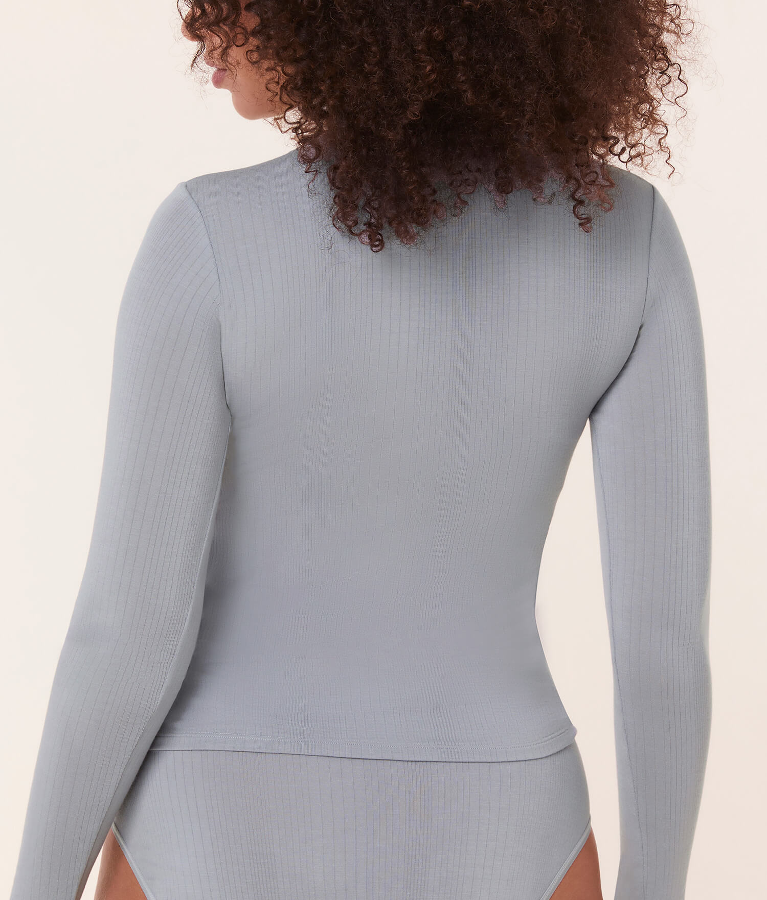 Premium Long Sleeve Base Layer Top - Soft Cloud Gray with Stardust Accents - Perfect for Yoga, Workouts & Layering in Cool Weather