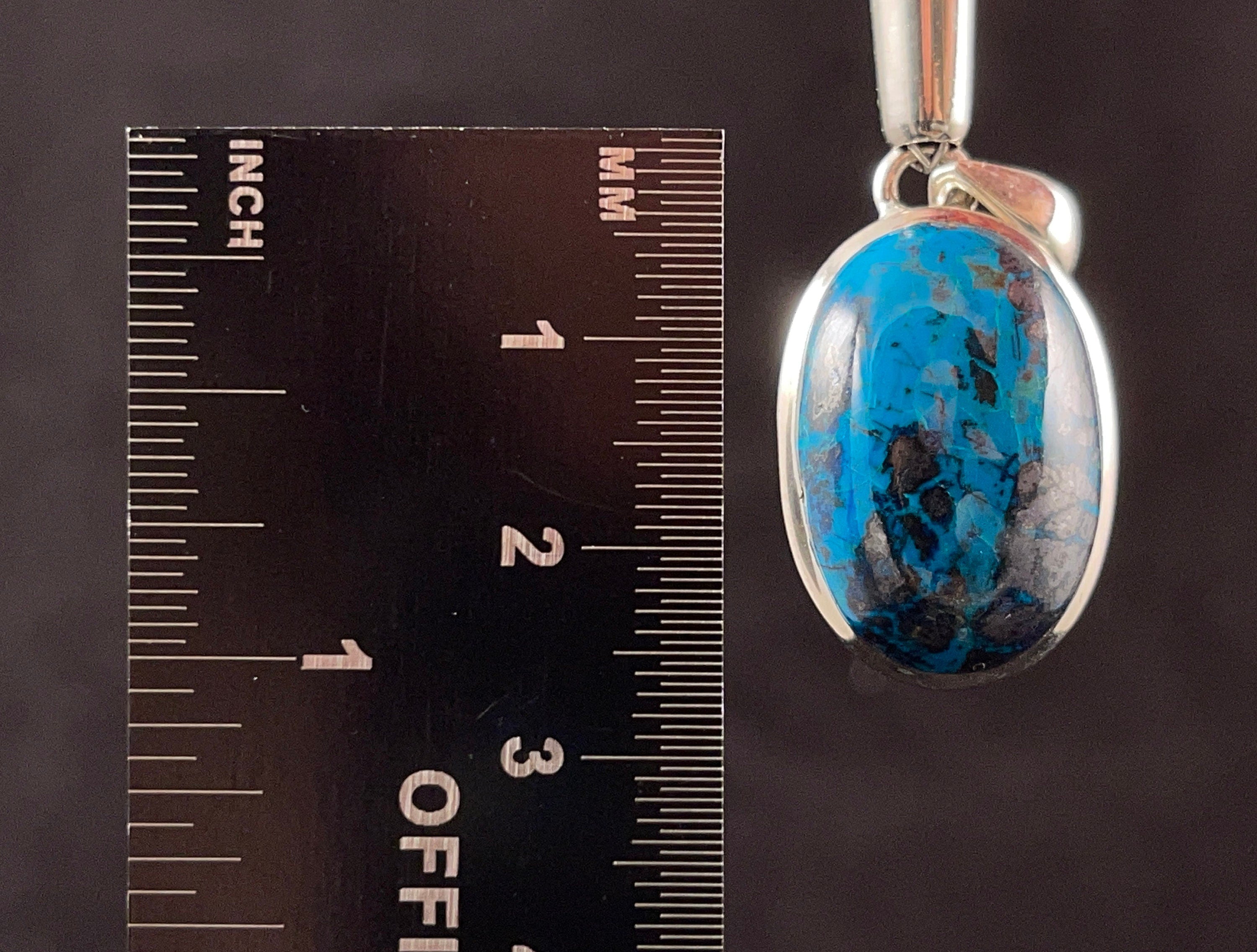 CHRYSOCOLLA & CUPRITE Crystal Pendant Necklace - Sterling Silver Oval Gemstone Jewelry - Healing Crystals for Energy & Balance - Perfect for Meditation, Yoga & Spiritual Healing