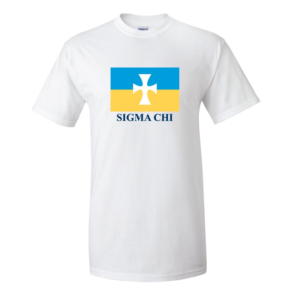 Sigma Chi Flag Logo T-Shirt for Men - Comfortable Cotton Fraternity Apparel - Perfect for College Events, Greek Life & Casual Wear