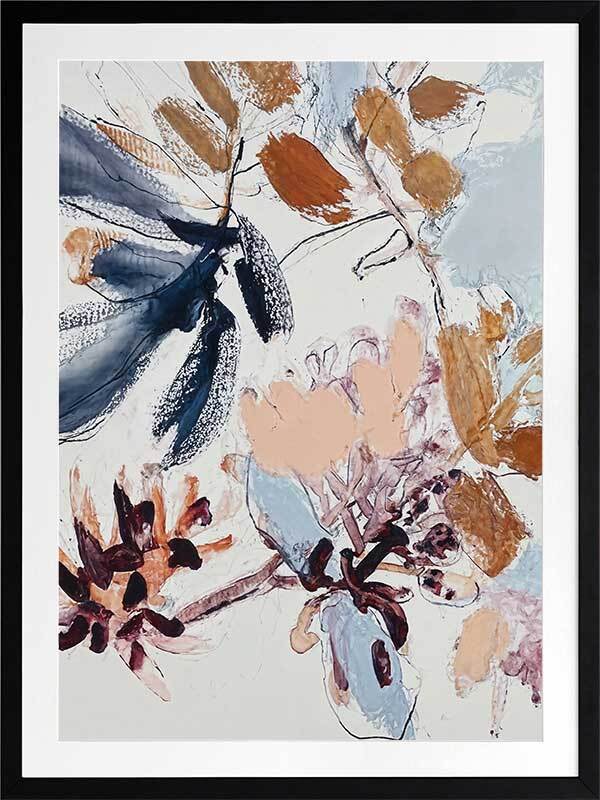 Leafy Endeavour Framed Art Print - Botanical Wall Decor for Living Room, Bedroom & Office - Perfect for Home & Office Decor