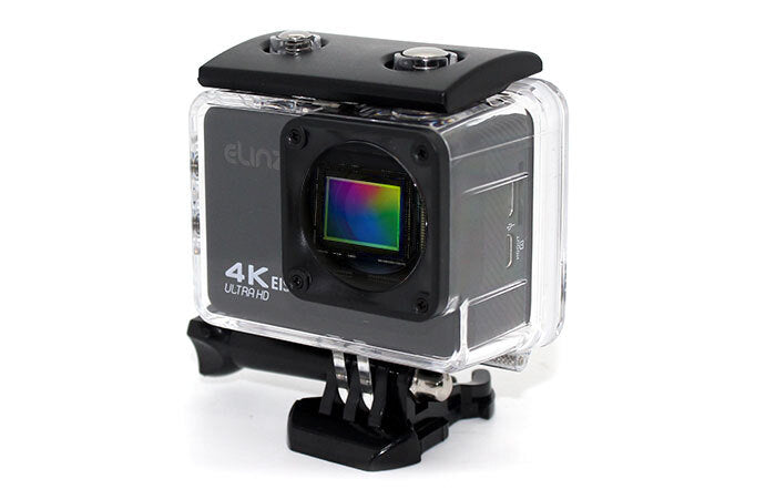 Elinz 4K HD Sports Action Camera with WiFi - 4K@60FPS, 170° Wide Angle, Waterproof, Sony Sensor, 1080P, 32GB - Perfect for Diving, Skiing, Cycling & Outdoor Adventures