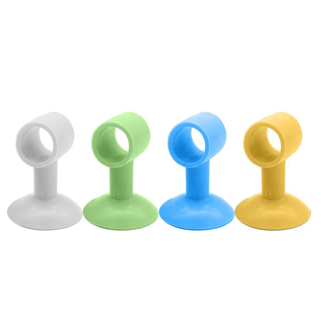 4PCS Silicone Doorknob Cushions - Anti-Collision Door Stoppers for Cabinets & Walls