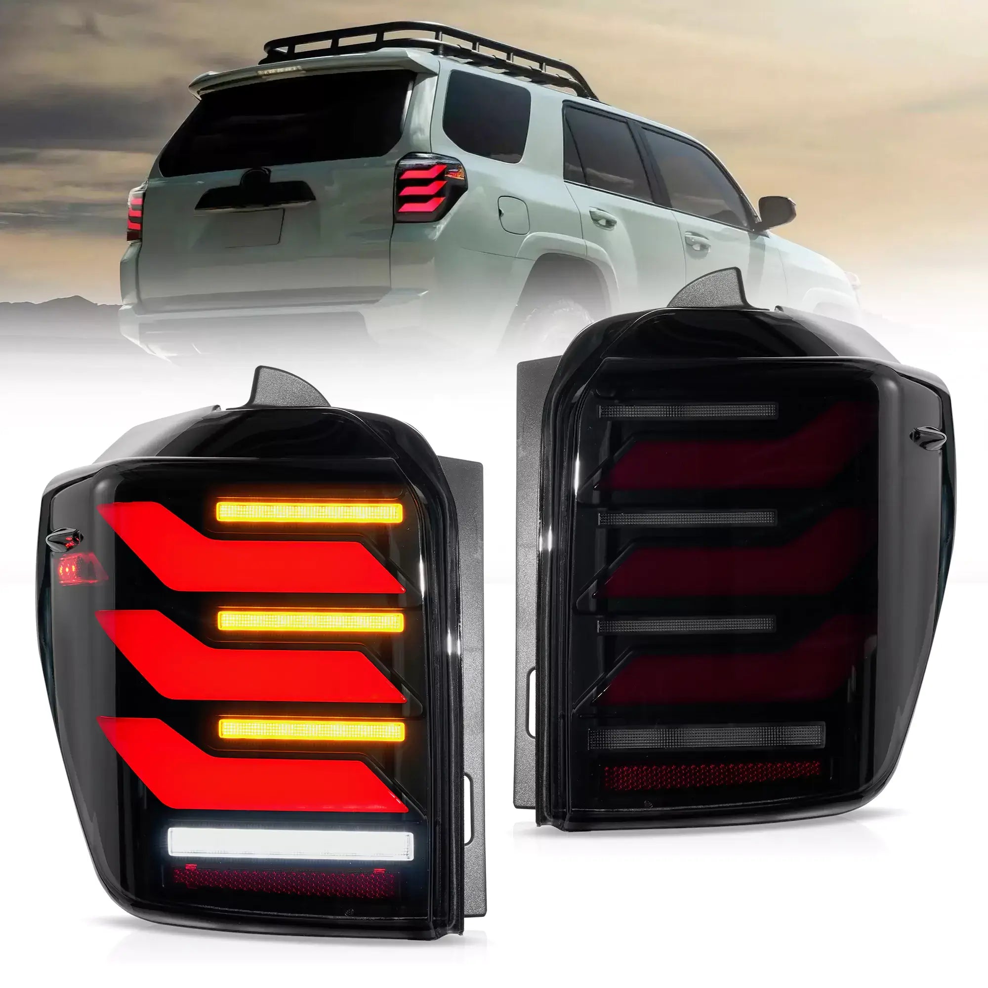 LED Tail Lights Assembly Compatible with 2010-2014 Toyota 4Runner - Waterproof & Durable Replacement for Enhanced Night Visibility - Perfect for Off-Roading, Camping & Night Driving